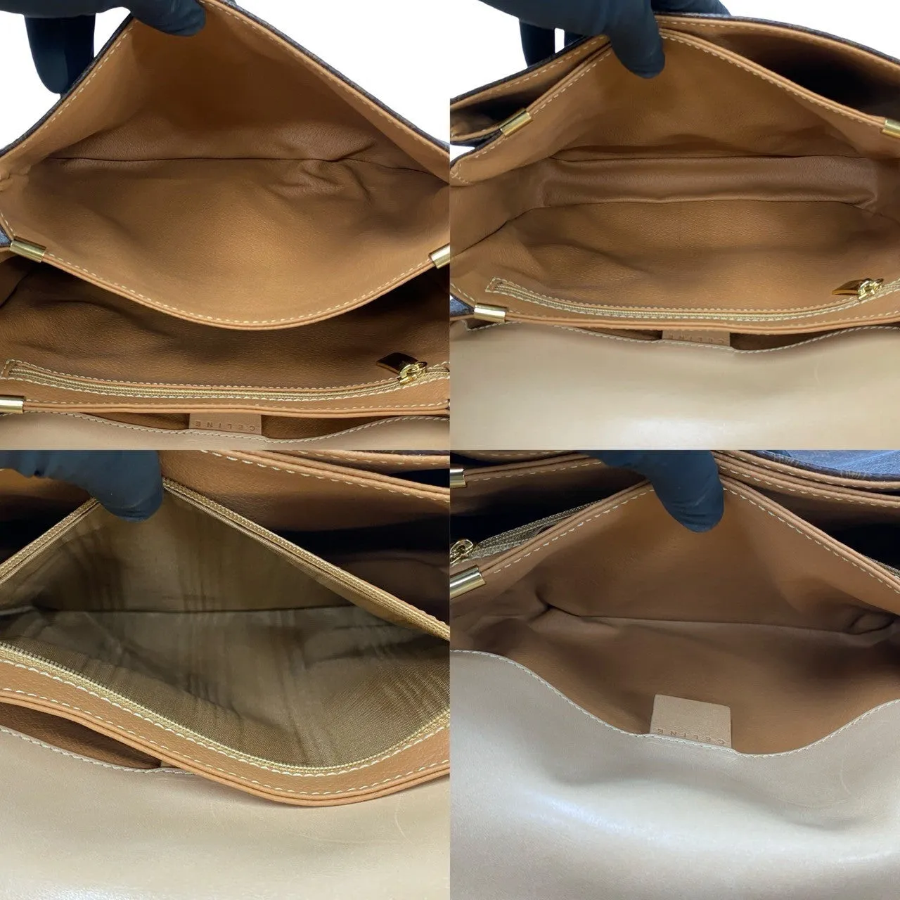 CELINE Shoulder Bag leather Brown
