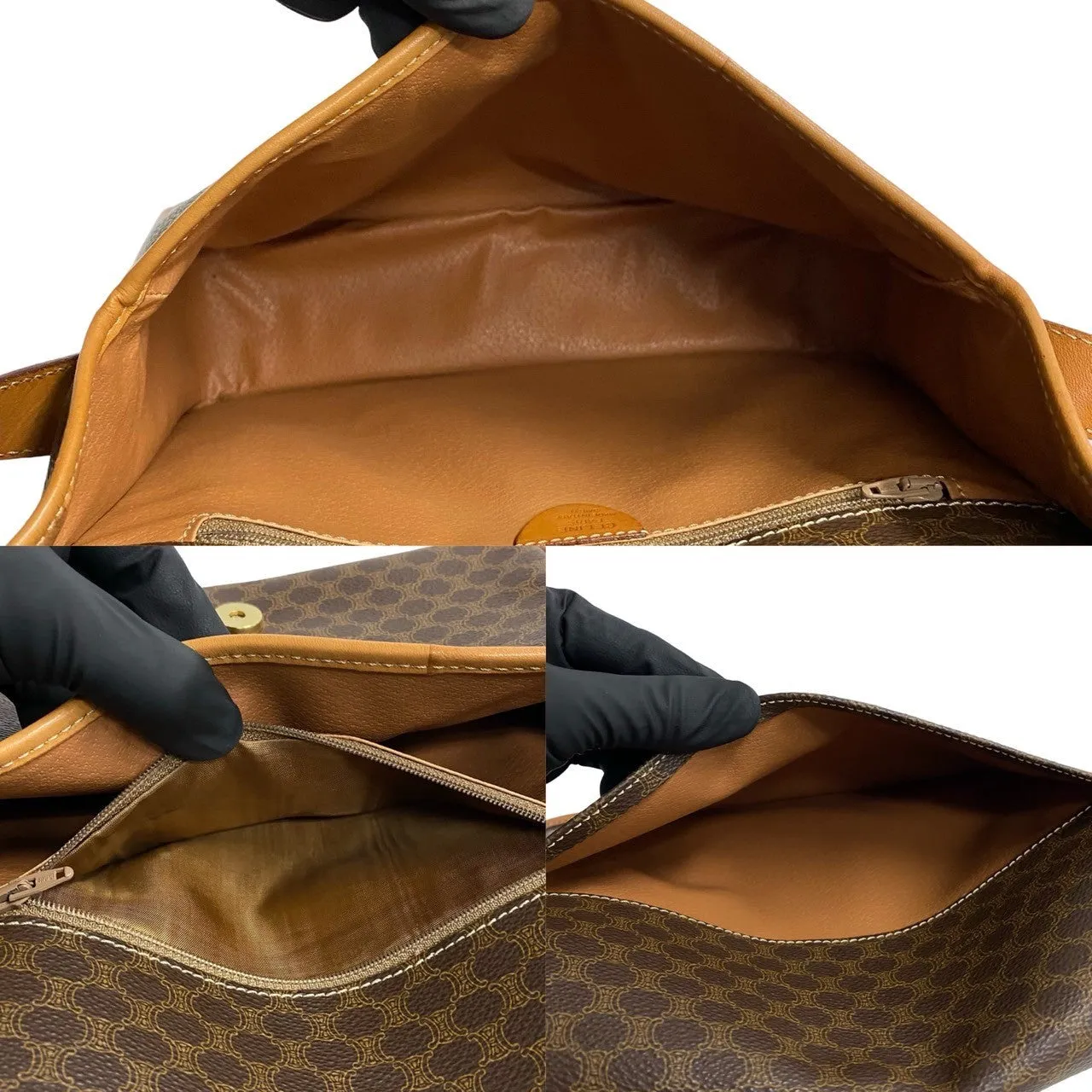 CELINE Shoulder Bag leather Brown