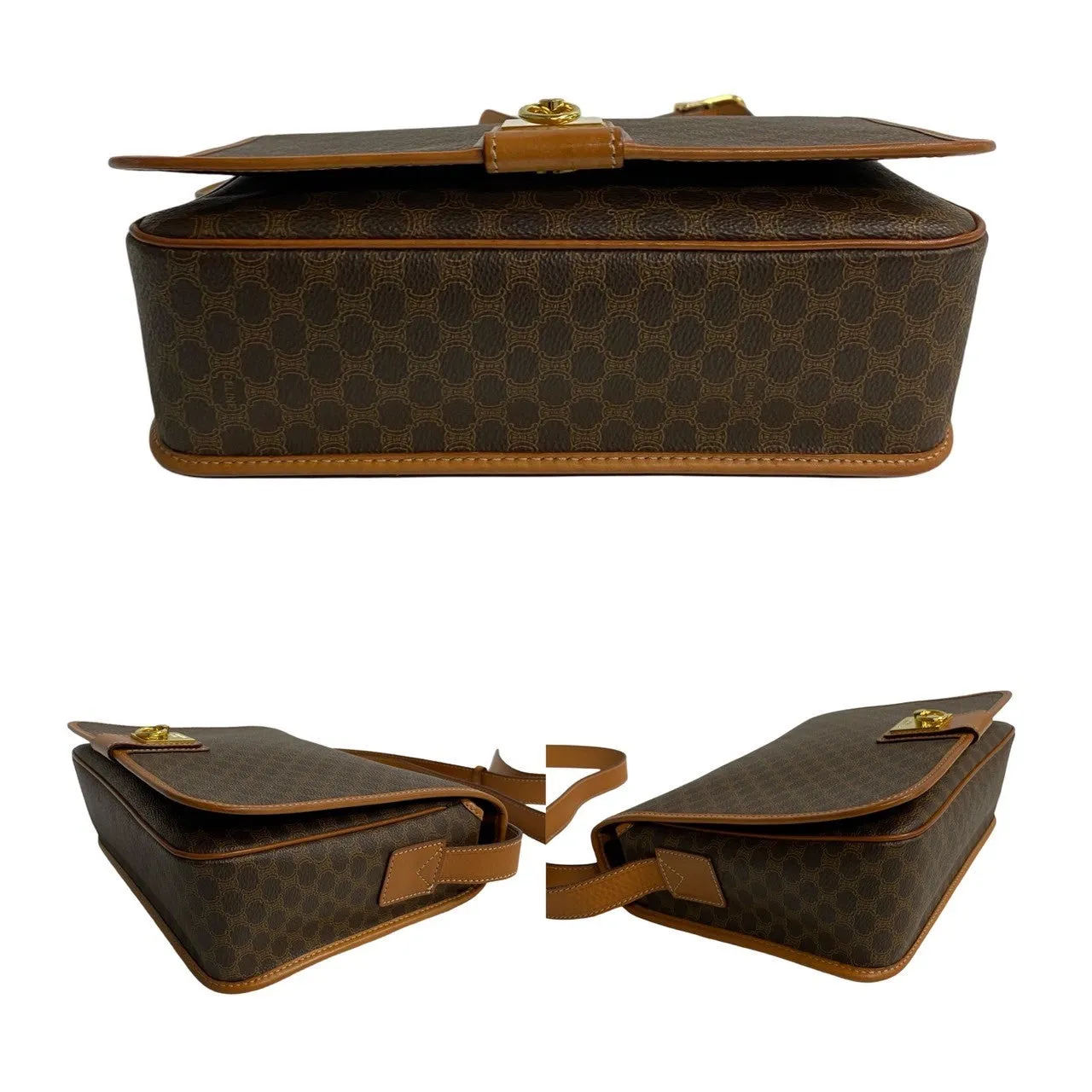 CELINE Shoulder Bag leather Brown
