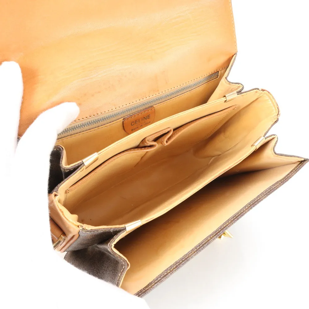 CELINE Shoulder Bag PVC Brown Shoulder Bag Macadam