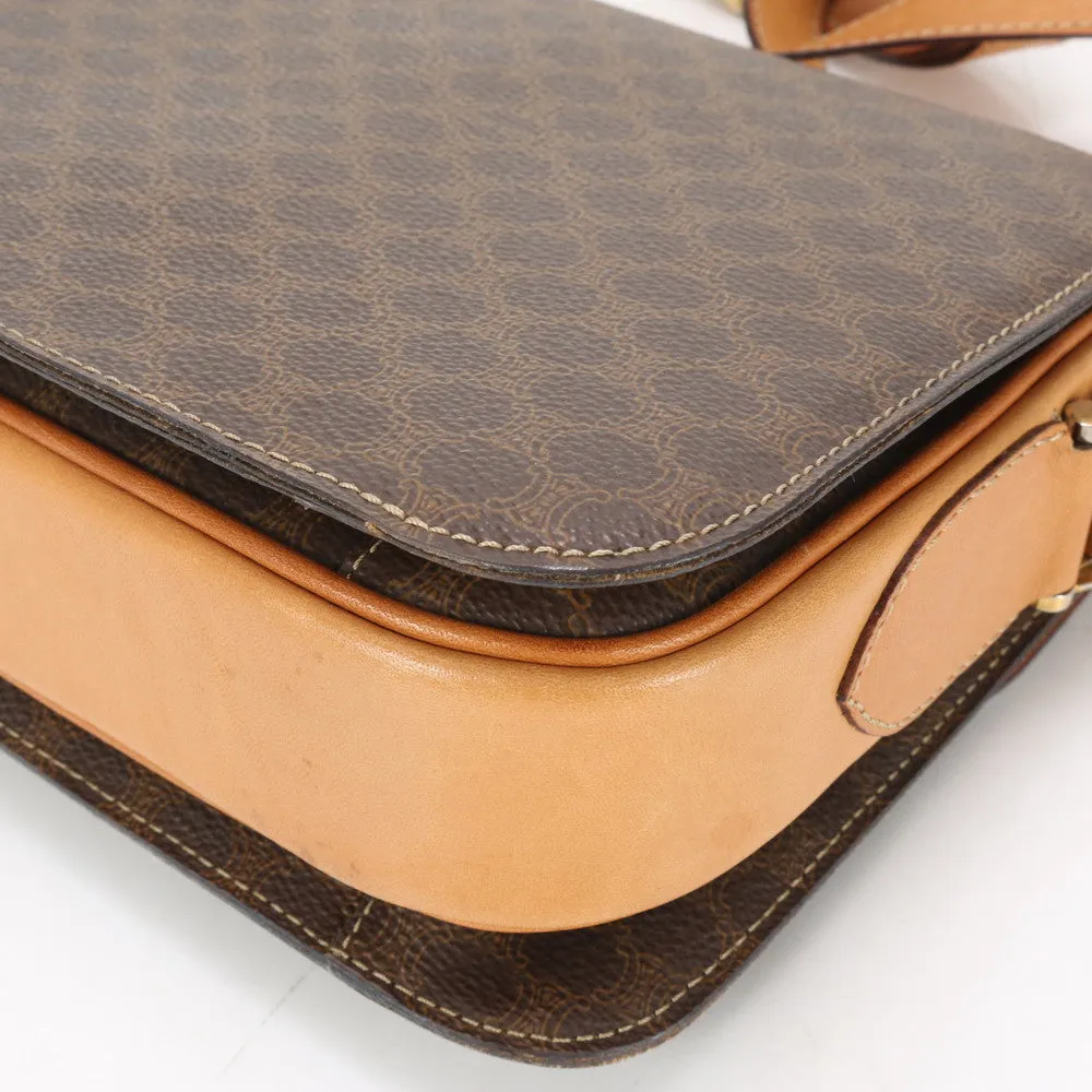 CELINE Shoulder Bag PVC Brown Shoulder Bag Macadam
