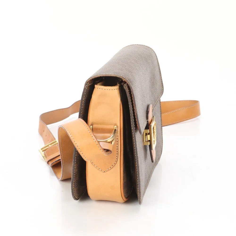 CELINE Shoulder Bag PVC Brown Shoulder Bag Macadam