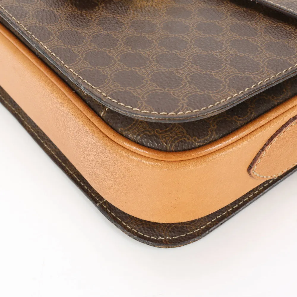 CELINE Shoulder Bag PVC Brown Shoulder Bag Macadam