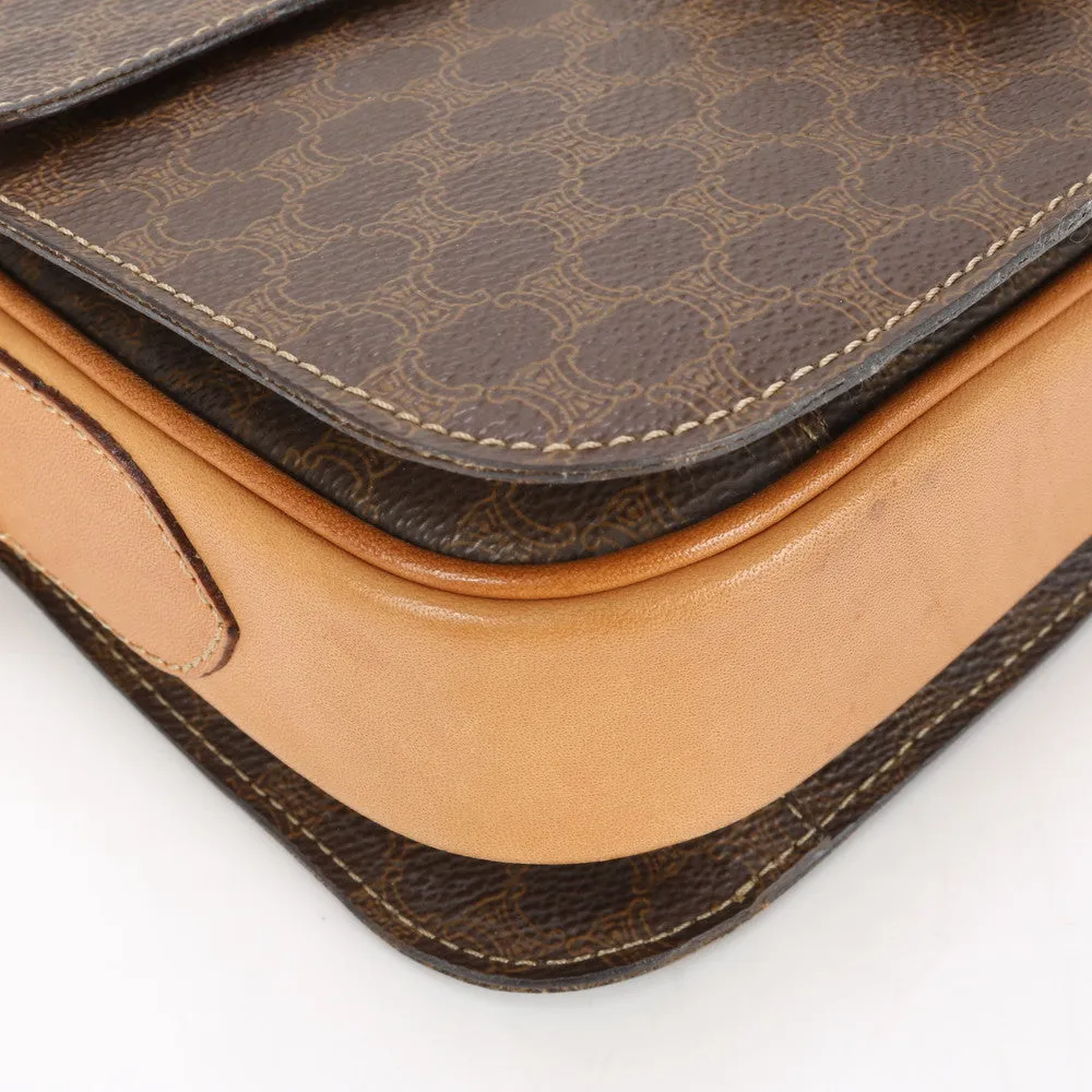 CELINE Shoulder Bag PVC Brown Shoulder Bag Macadam