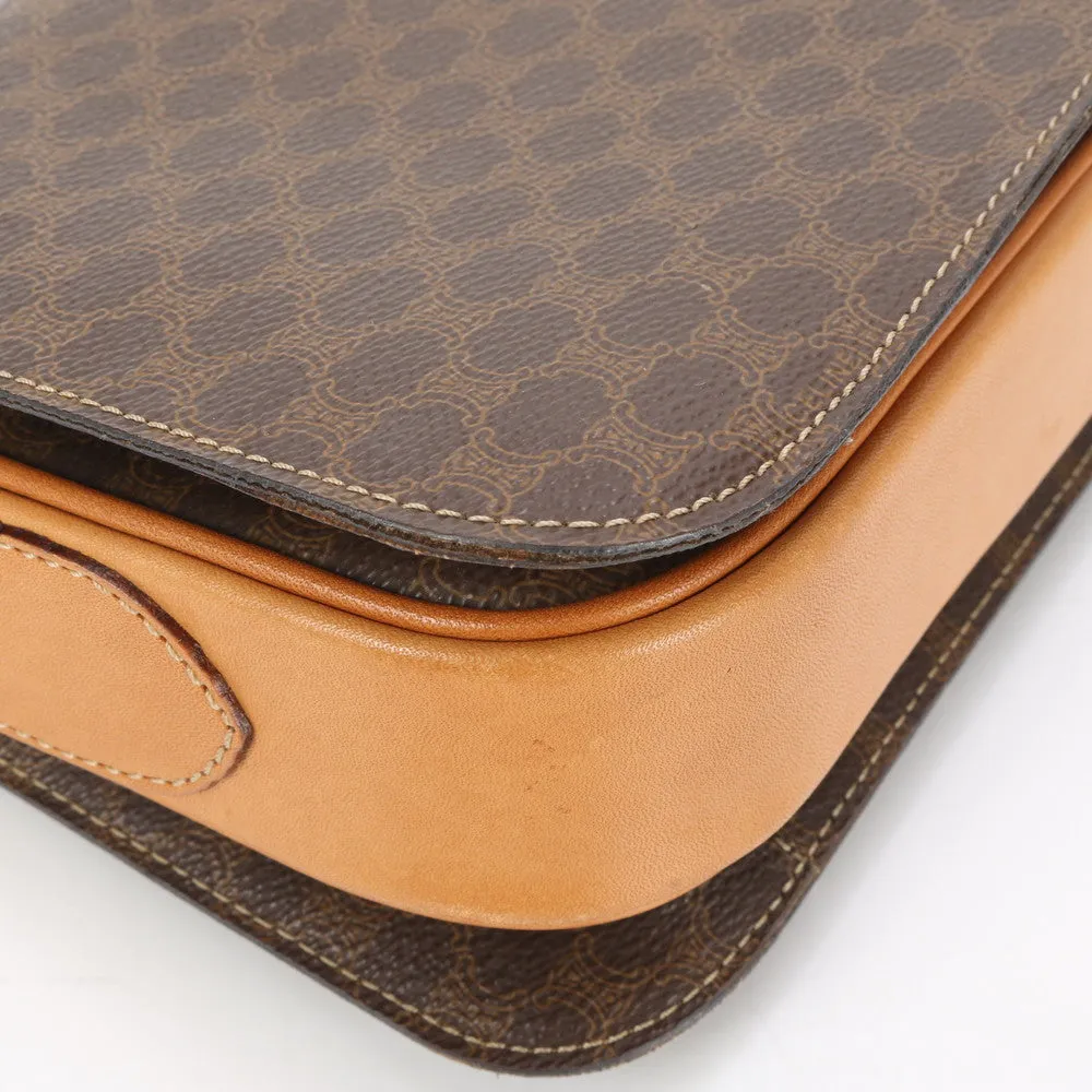 CELINE Shoulder Bag PVC Brown Shoulder Bag Macadam