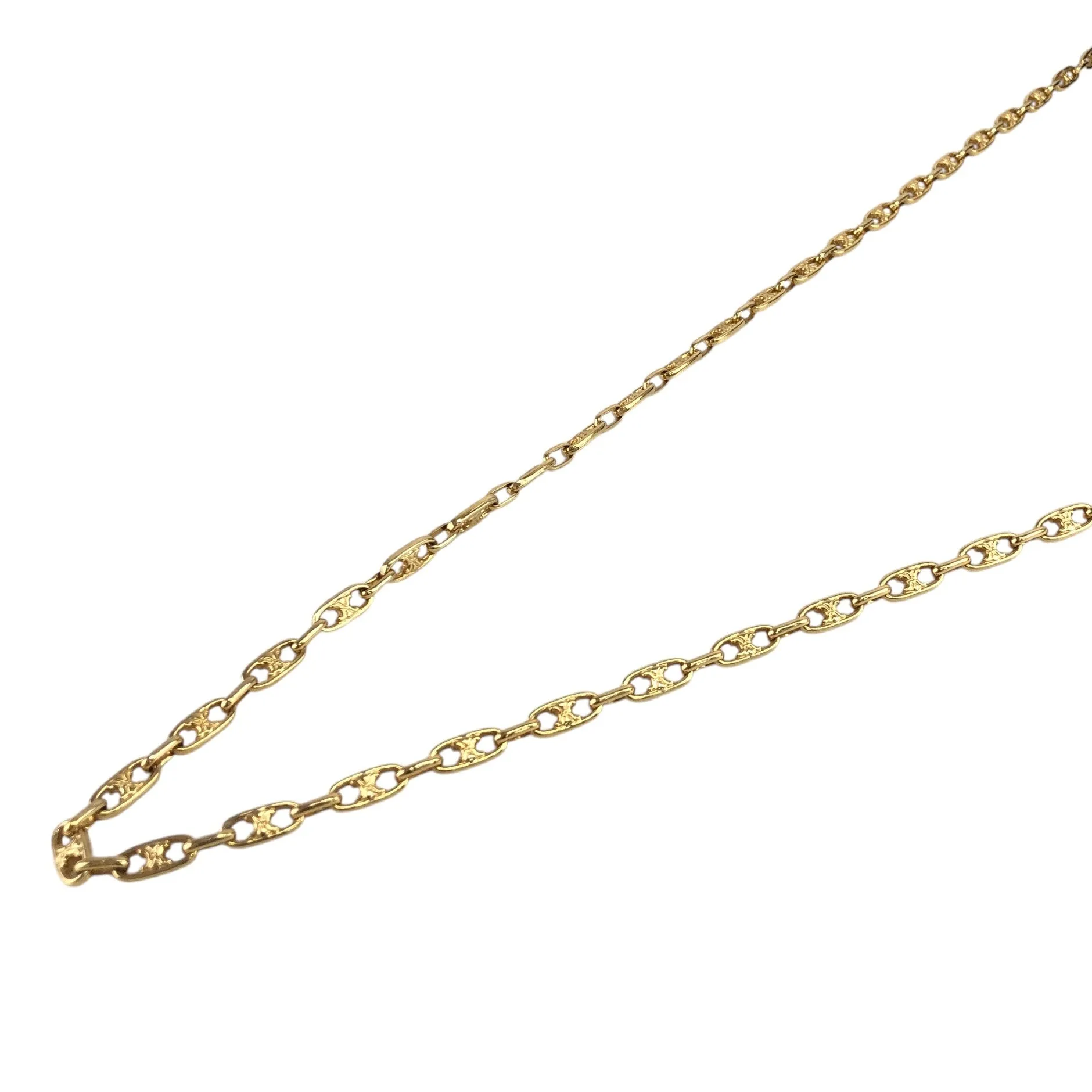 CELINE Triomphe Chain Shoulder bag Black Vintage wr8cw3
