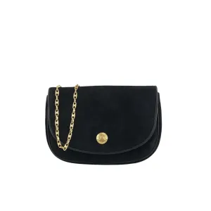 CELINE Triomphe Chain Shoulder bag Black Vintage wr8cw3