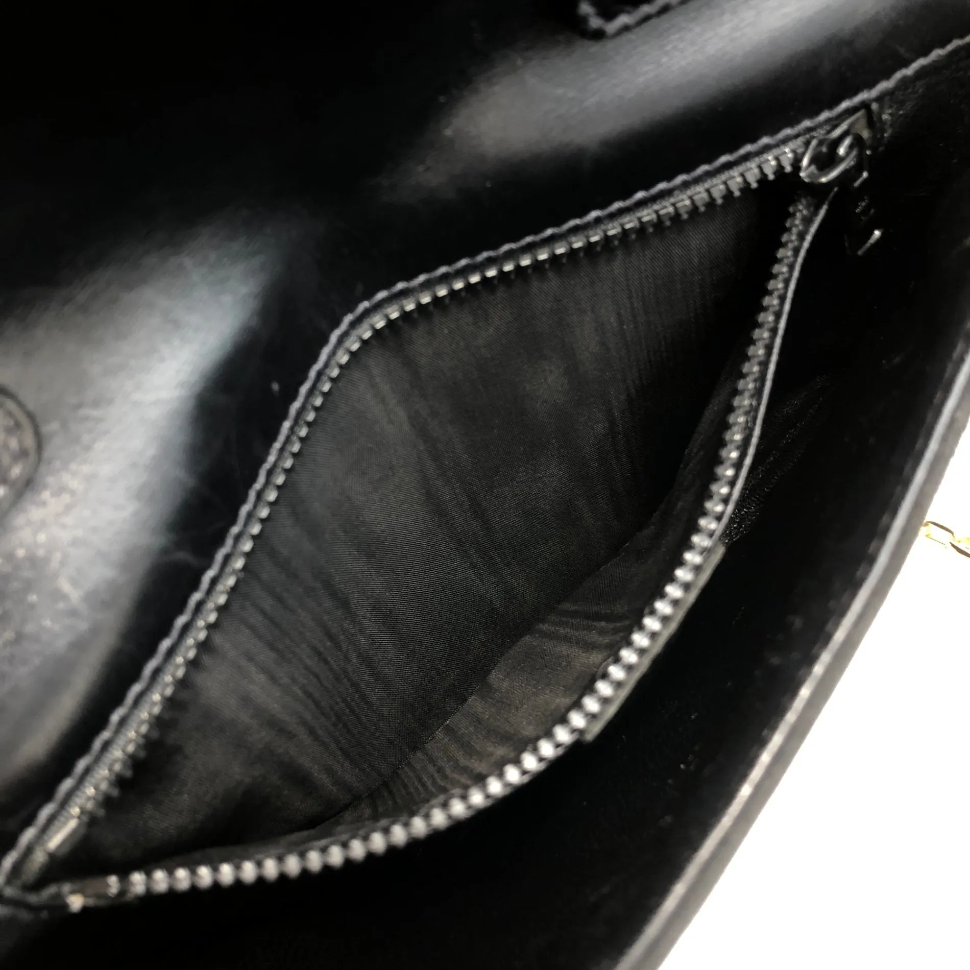 CELINE Triomphe Chain Shoulder bag Black Vintage wr8cw3