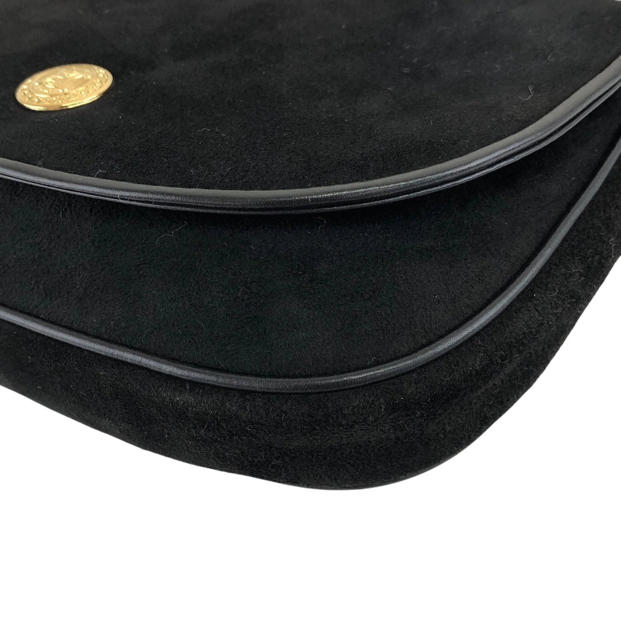 CELINE Triomphe Chain Shoulder bag Black Vintage wr8cw3