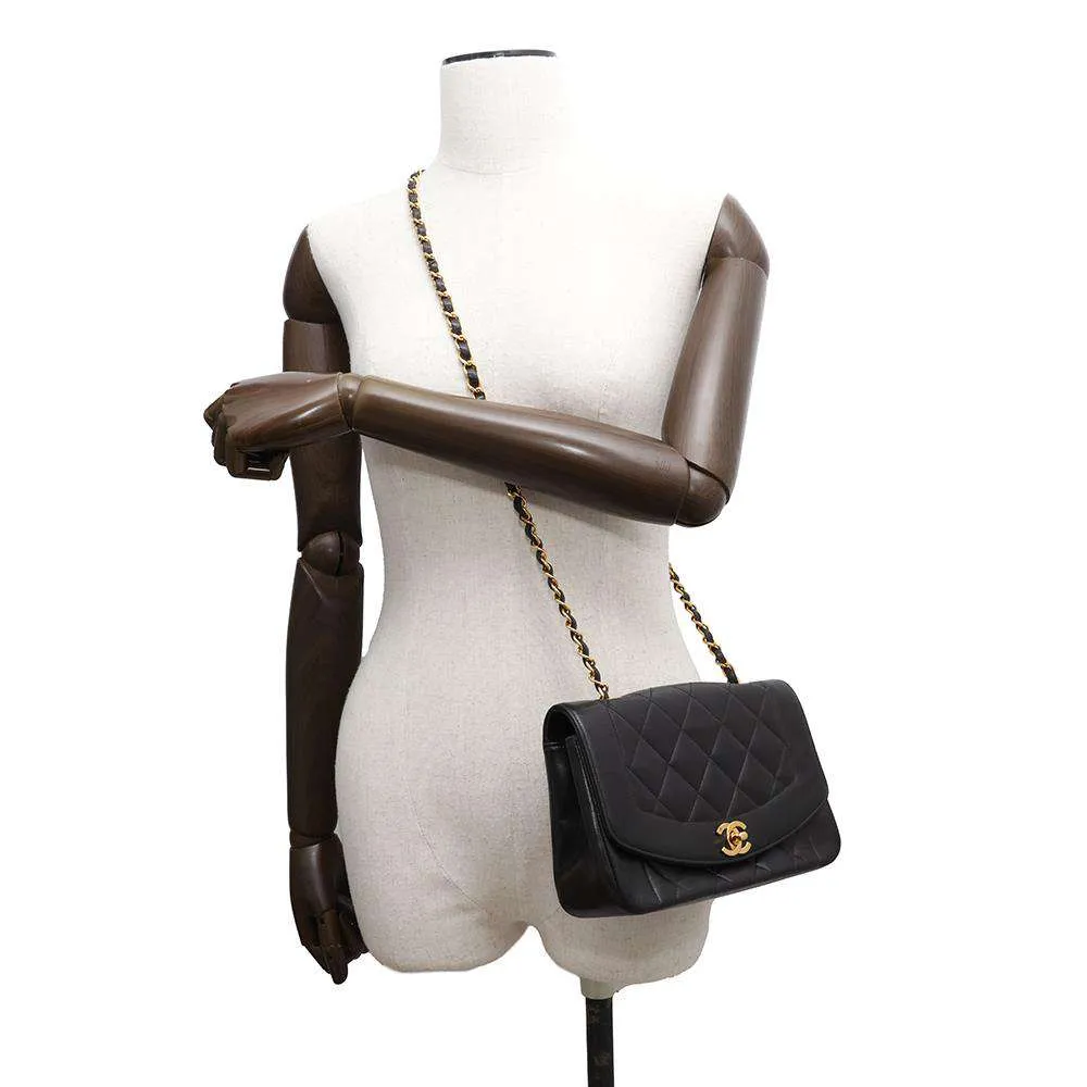 CHANEL Diana ChainShoulder BlackA01164 Lambskin