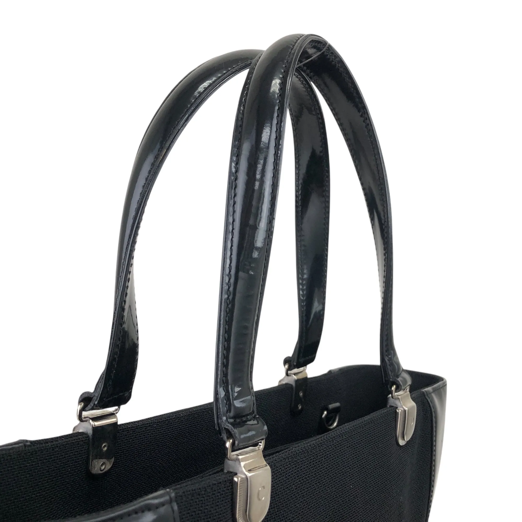 Christian Dior Logo Two-way Handbag Shoulder bag Black Vintage vrwxu3