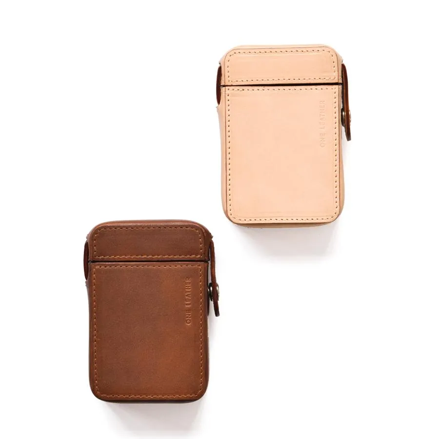 Cool Brown Leather Mens 20pcs Cigarette Holder Case Cool Custom Cigarette Case for Men