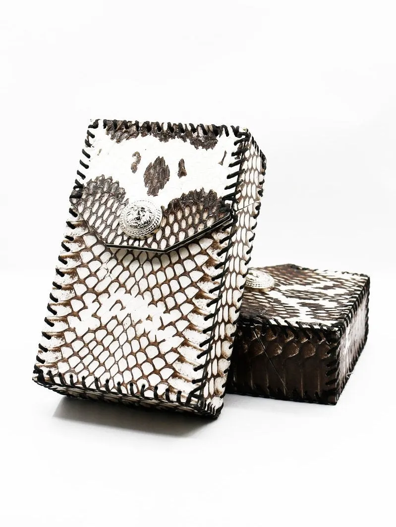 Cool Handmade Cobra Leather Mens Snake Skin Cigarette Holder Case for Men