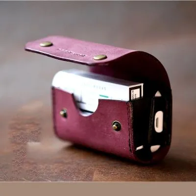 Cool Leather Mens IQOS Cigarette Case With Belt Clip IQOS Holder Belt Loop for Men