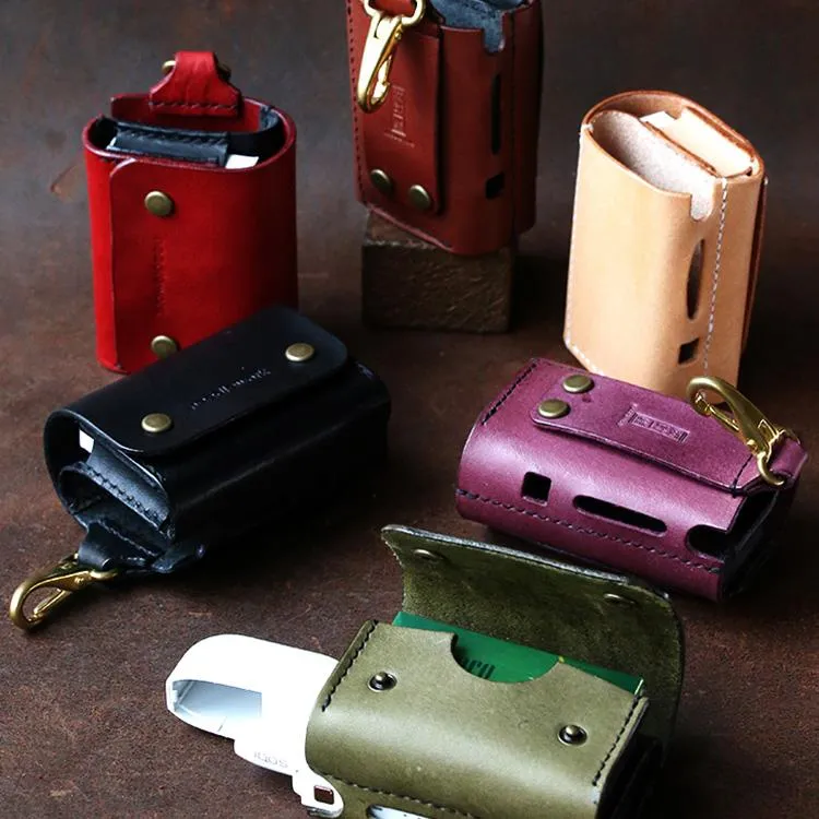 Cool Leather Mens IQOS Cigarette Case With Belt Clip IQOS Holder Belt Loop for Men