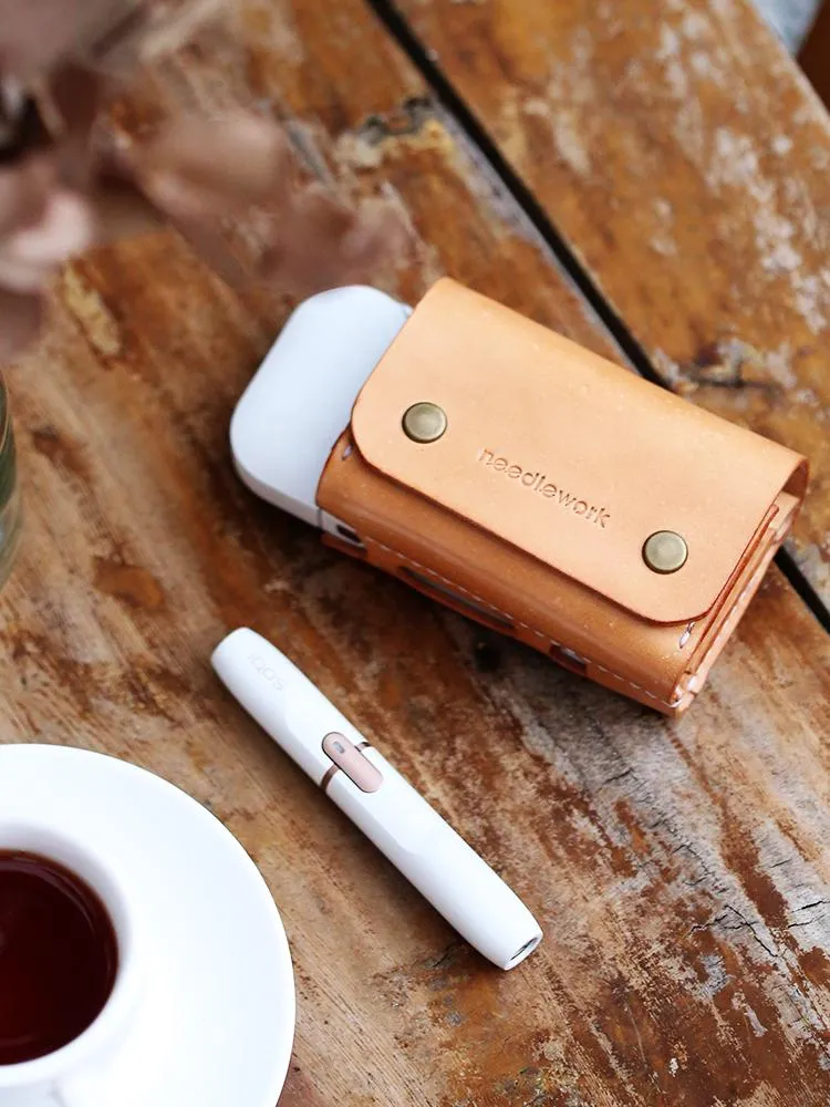 Cool Leather Mens IQOS Cigarette Case With Belt Clip IQOS Holder Belt Loop for Men