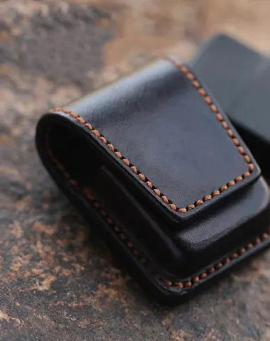 Cool Mens Leather Zippo Lighter Cases with Loop Zippo lighter Holder with clips