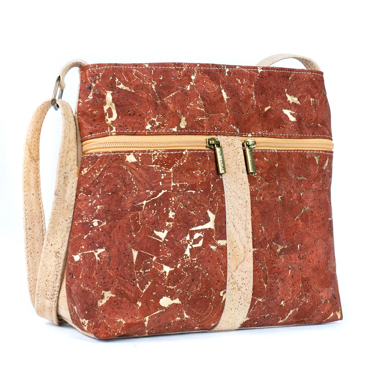 Cork Crossbody Bag with Zipper Detail BAGP-286