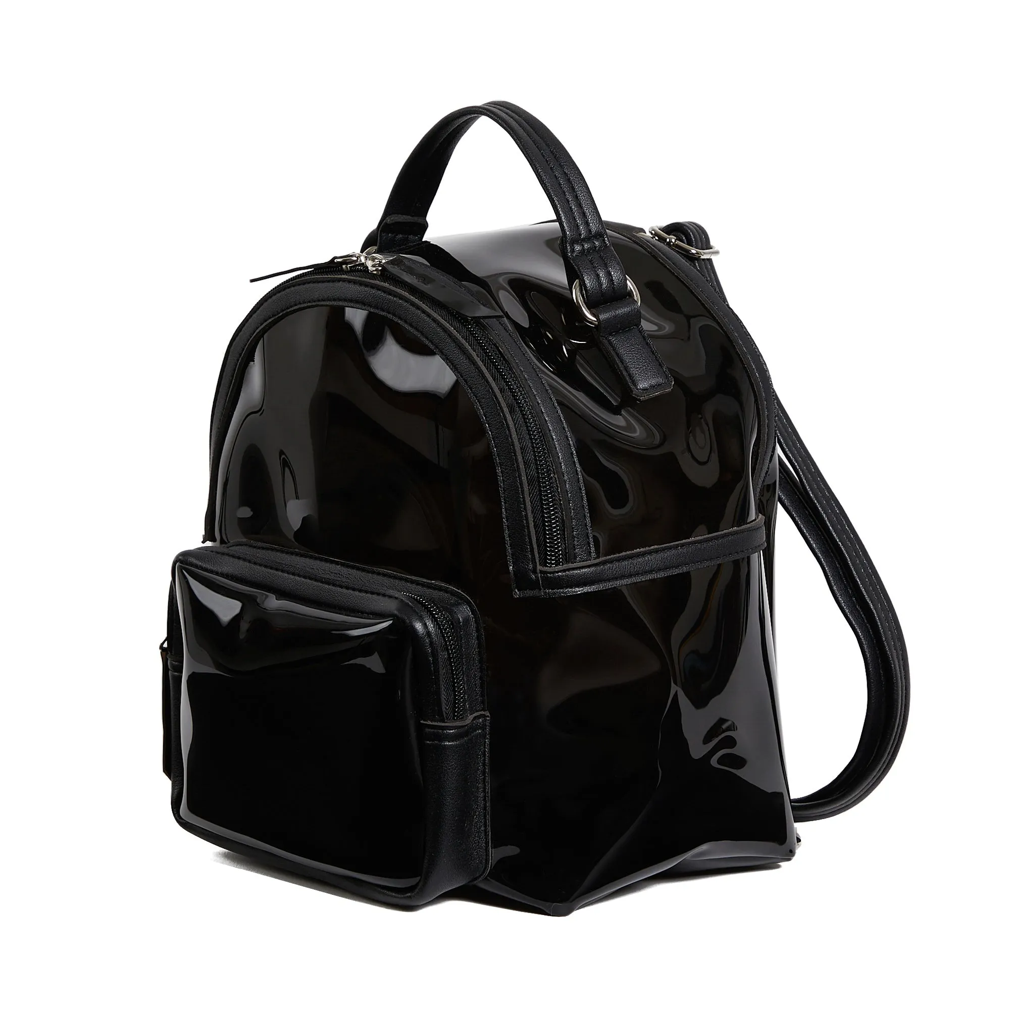CRYSTAL PVC BACKPACK CHARCOAL