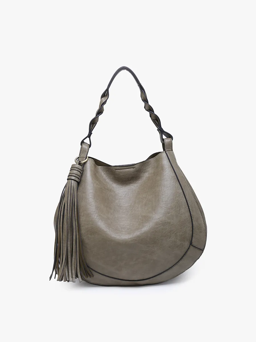 Eloise Vegan Large Tassel Hobo