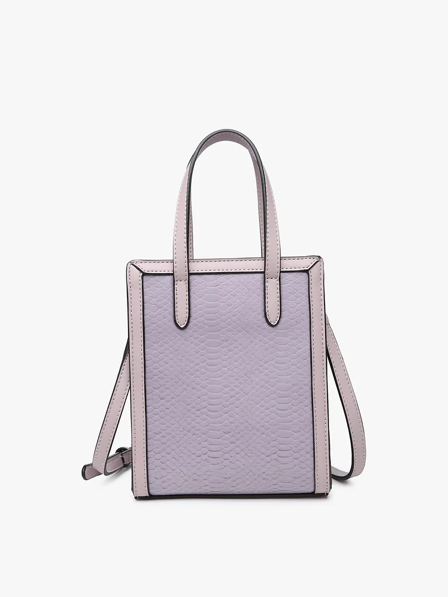 Emmie Vegan Snake Rectangular Satchel