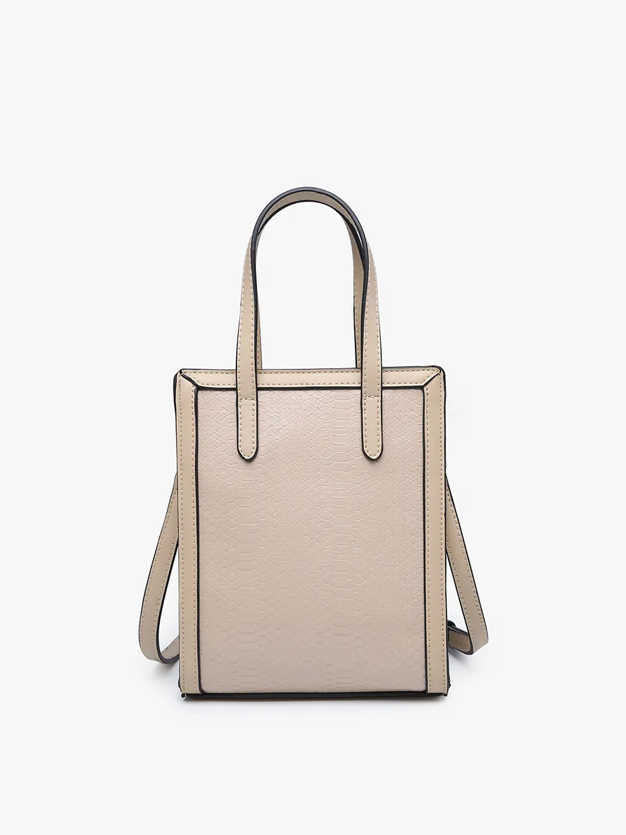 Emmie Vegan Snake Rectangular Satchel