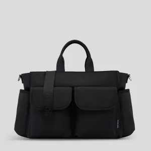 Everyday Multi-Pocket Tote Bag -- Black Nylon