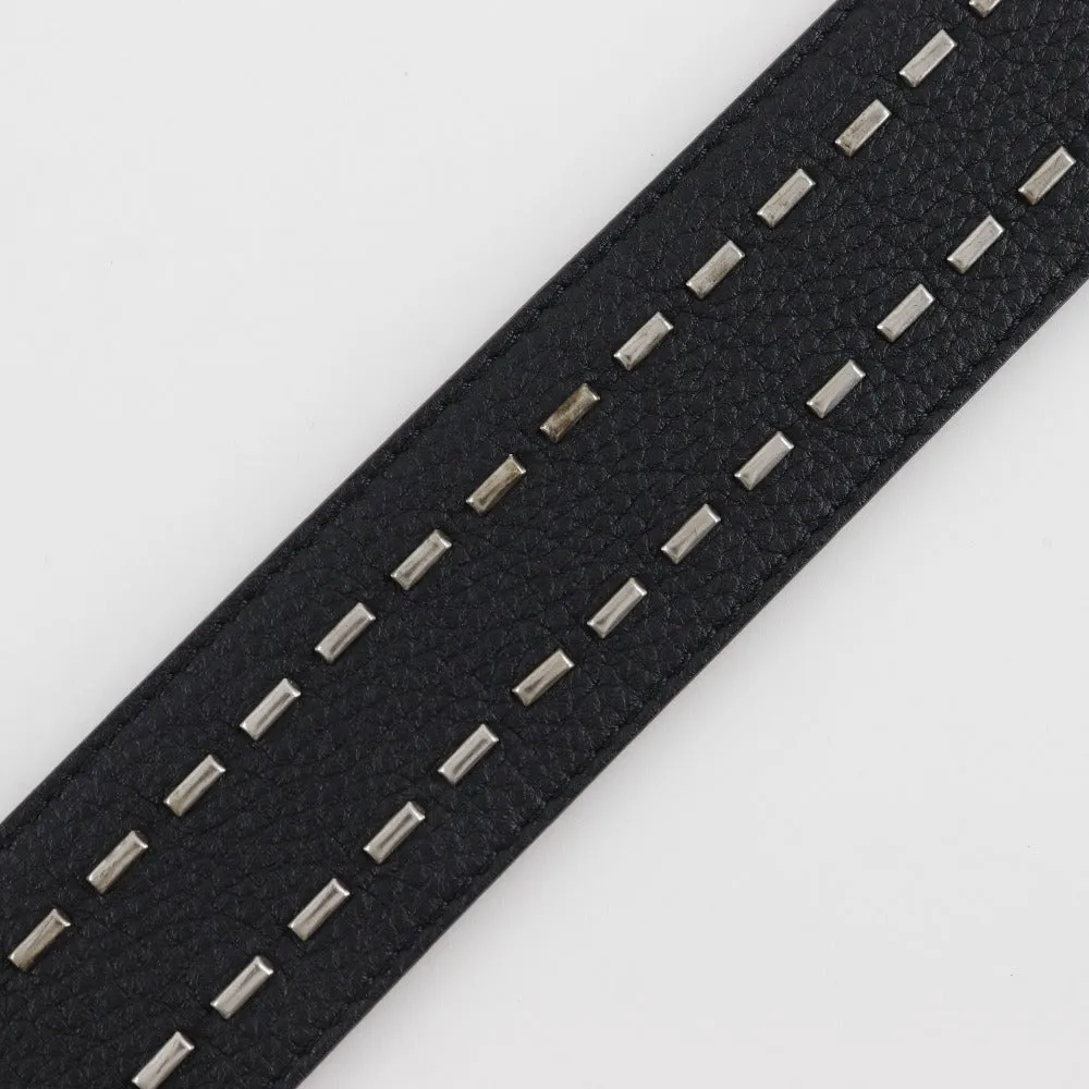 FENDI Shoulder strap leather Black / red Studs Celeria