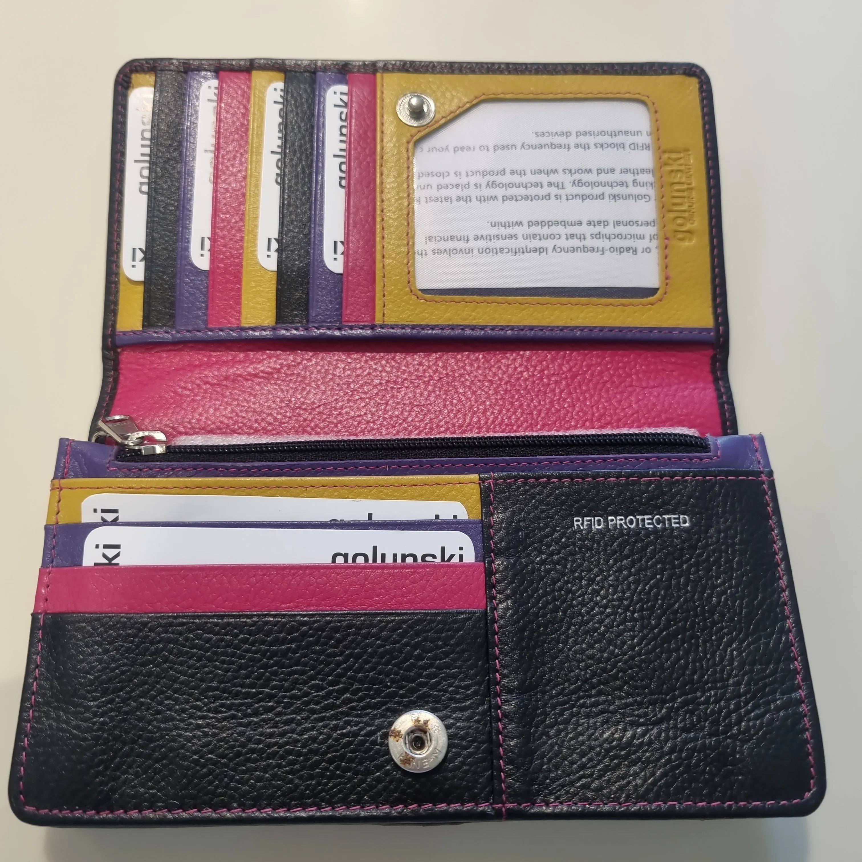 Golunski Leather Flat Flapover Purse