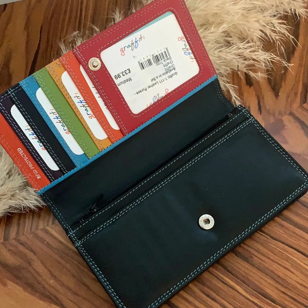 Graffiti Ladies Wallet Purse 7-111 Available in a Selection of Colours