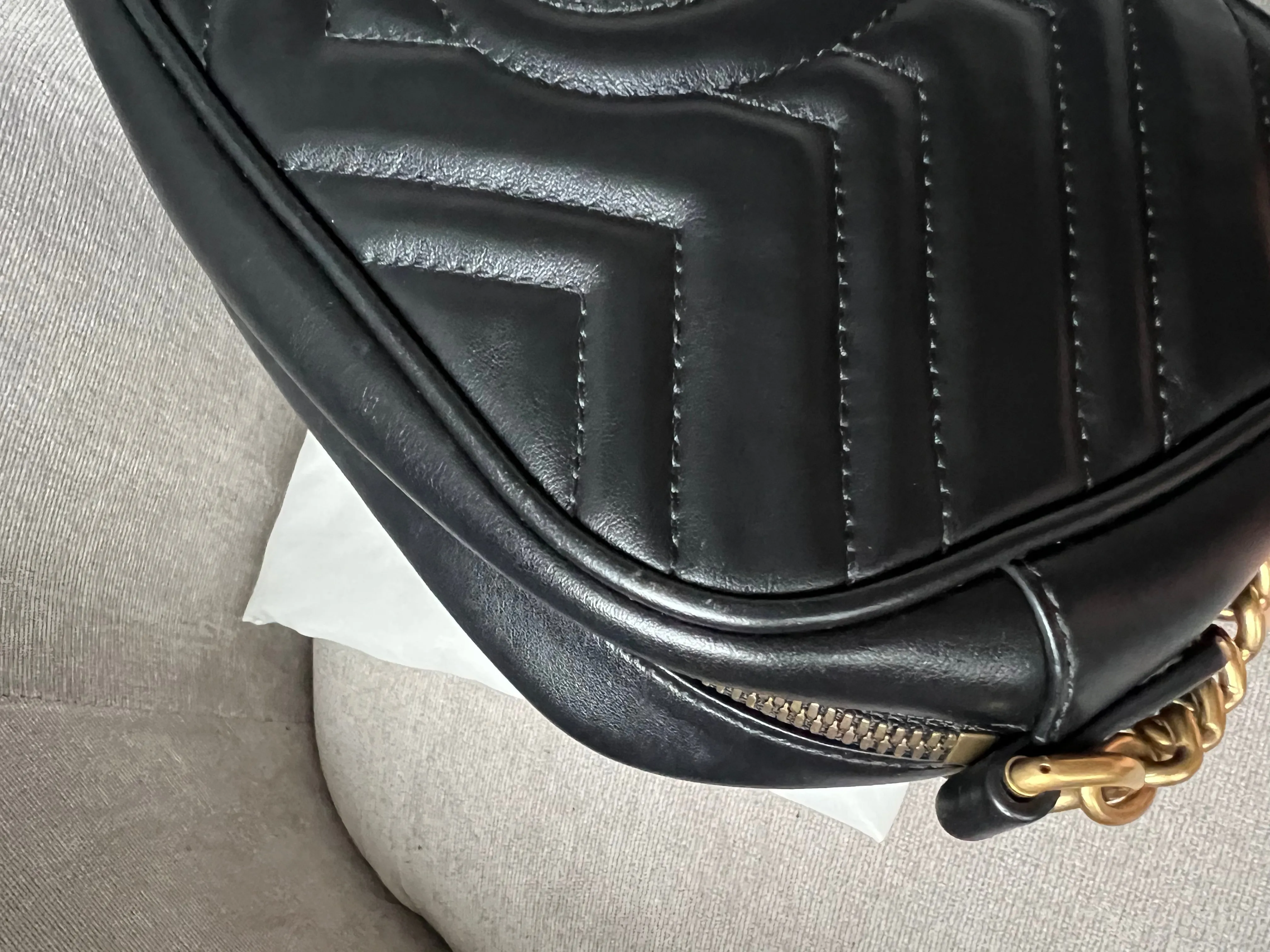 Gucci GG Black Marmont Small Shoulder Bag