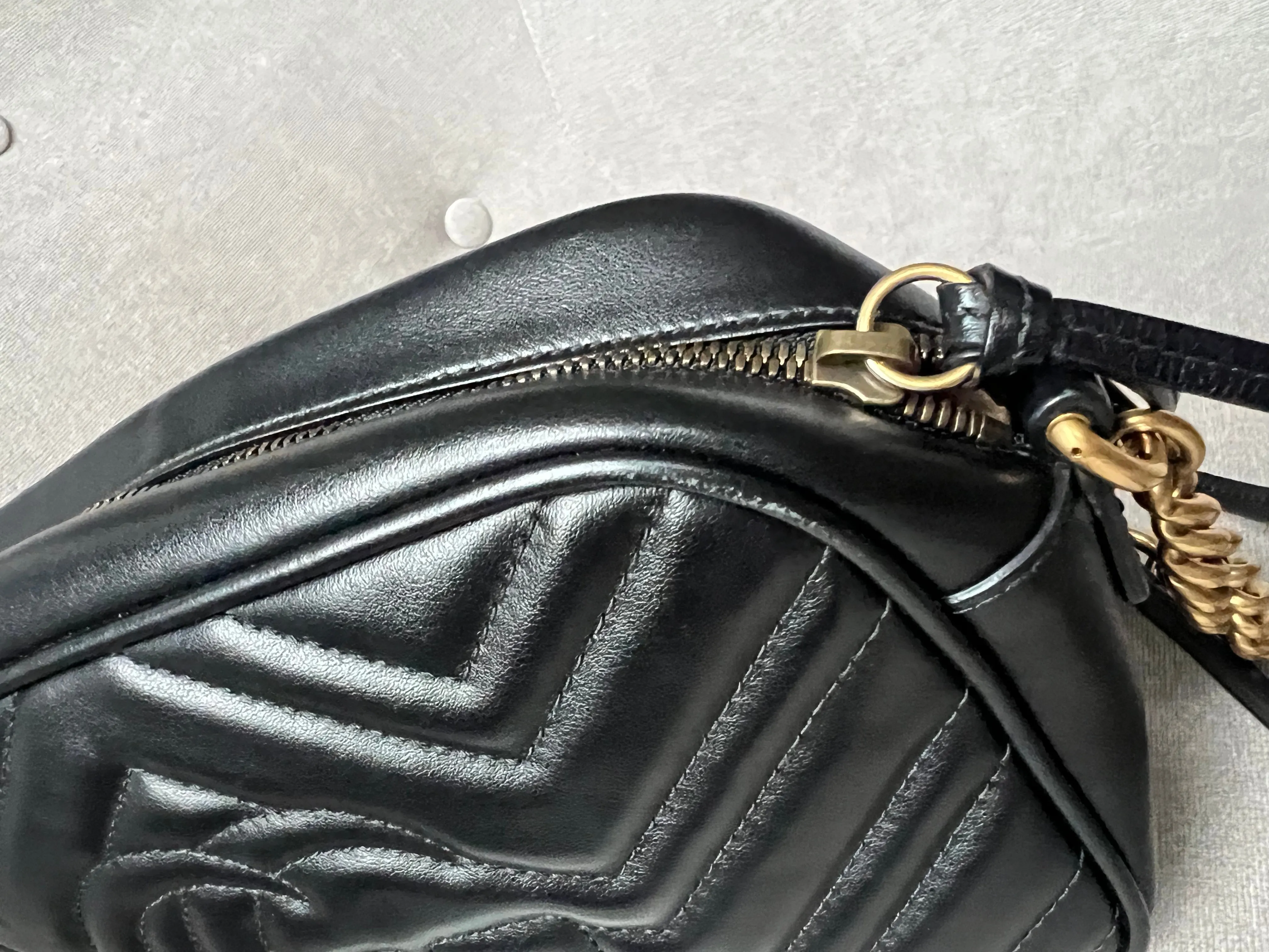 Gucci GG Black Marmont Small Shoulder Bag