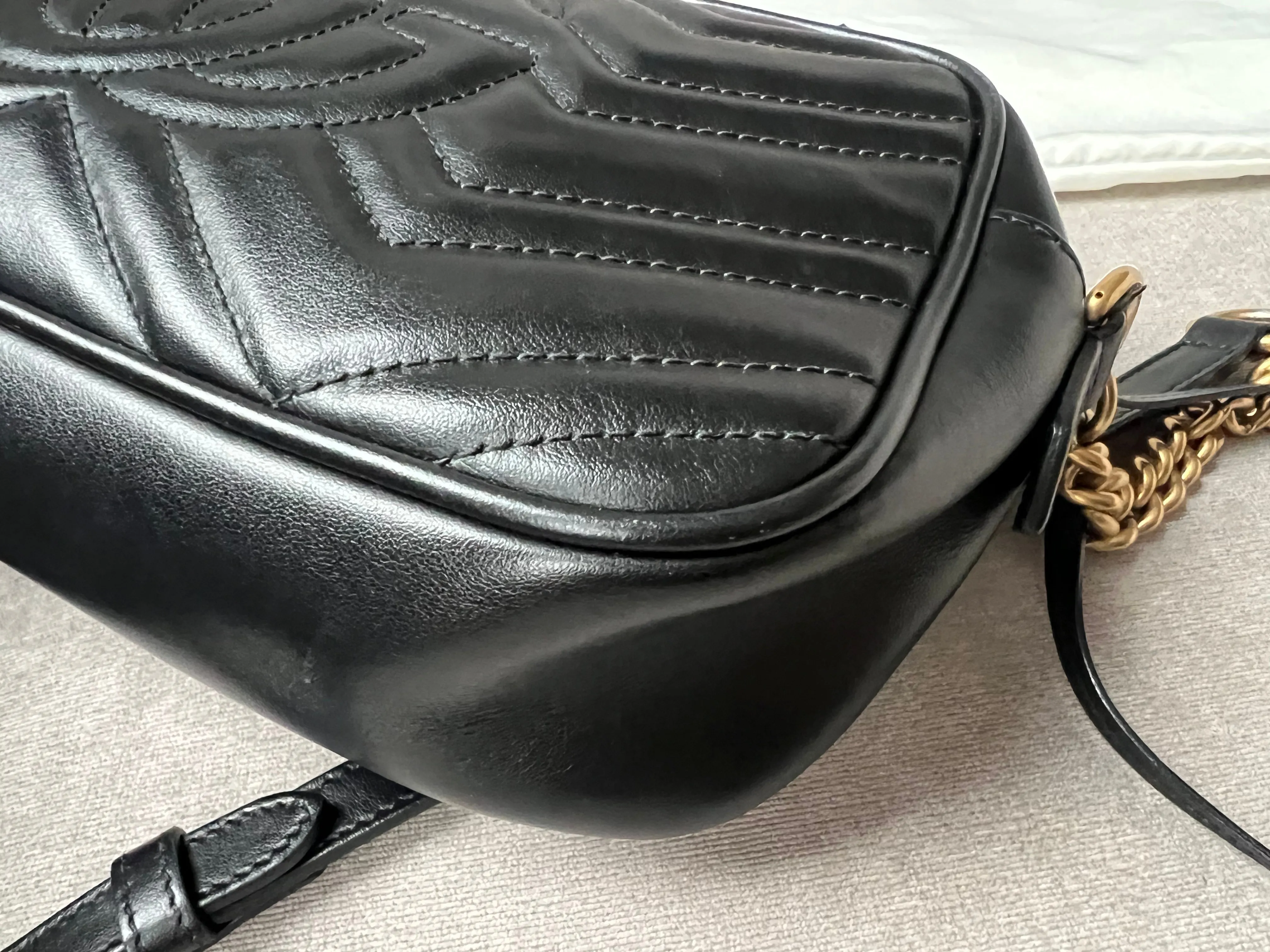 Gucci GG Black Marmont Small Shoulder Bag