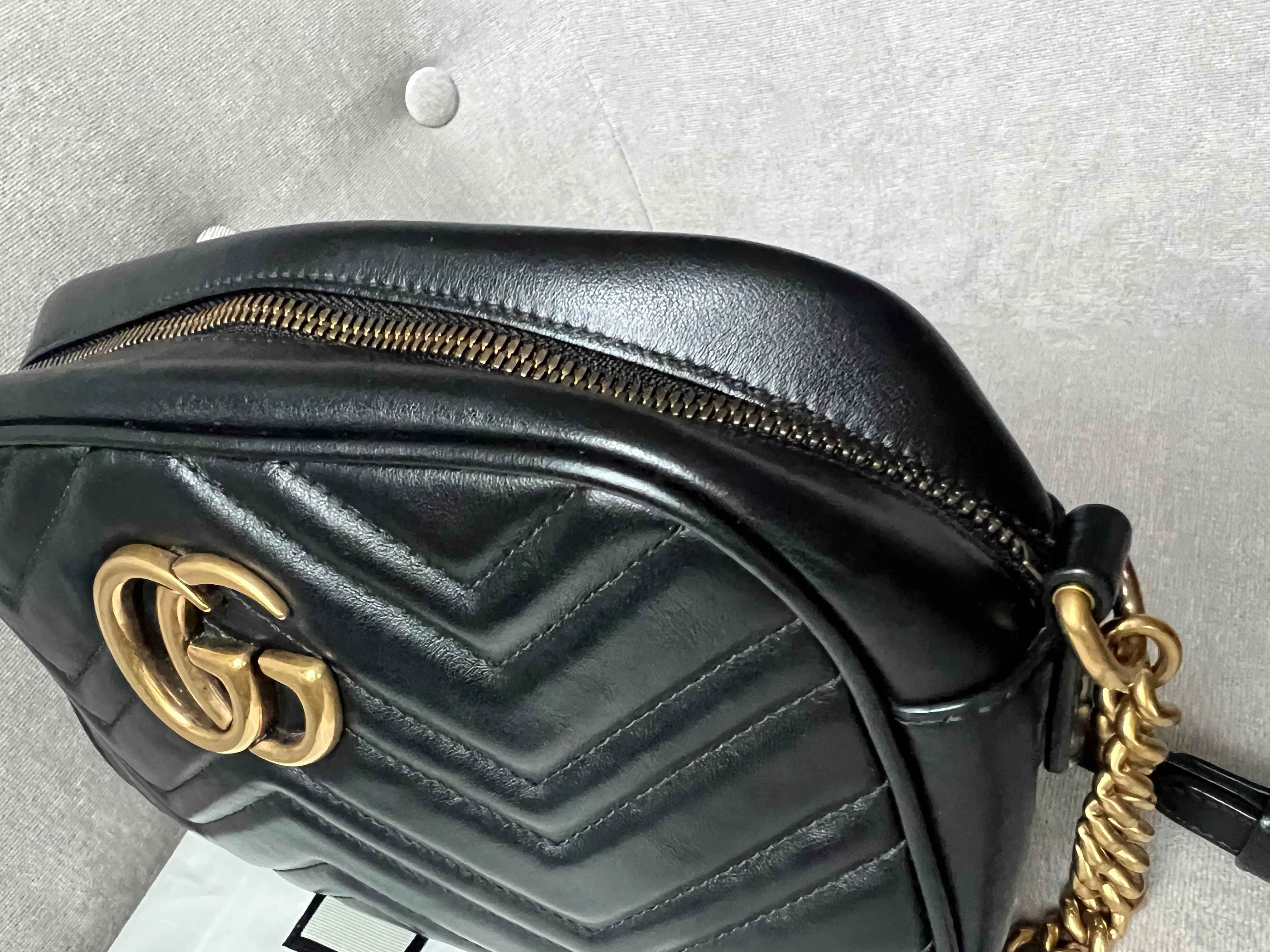 Gucci GG Black Marmont Small Shoulder Bag