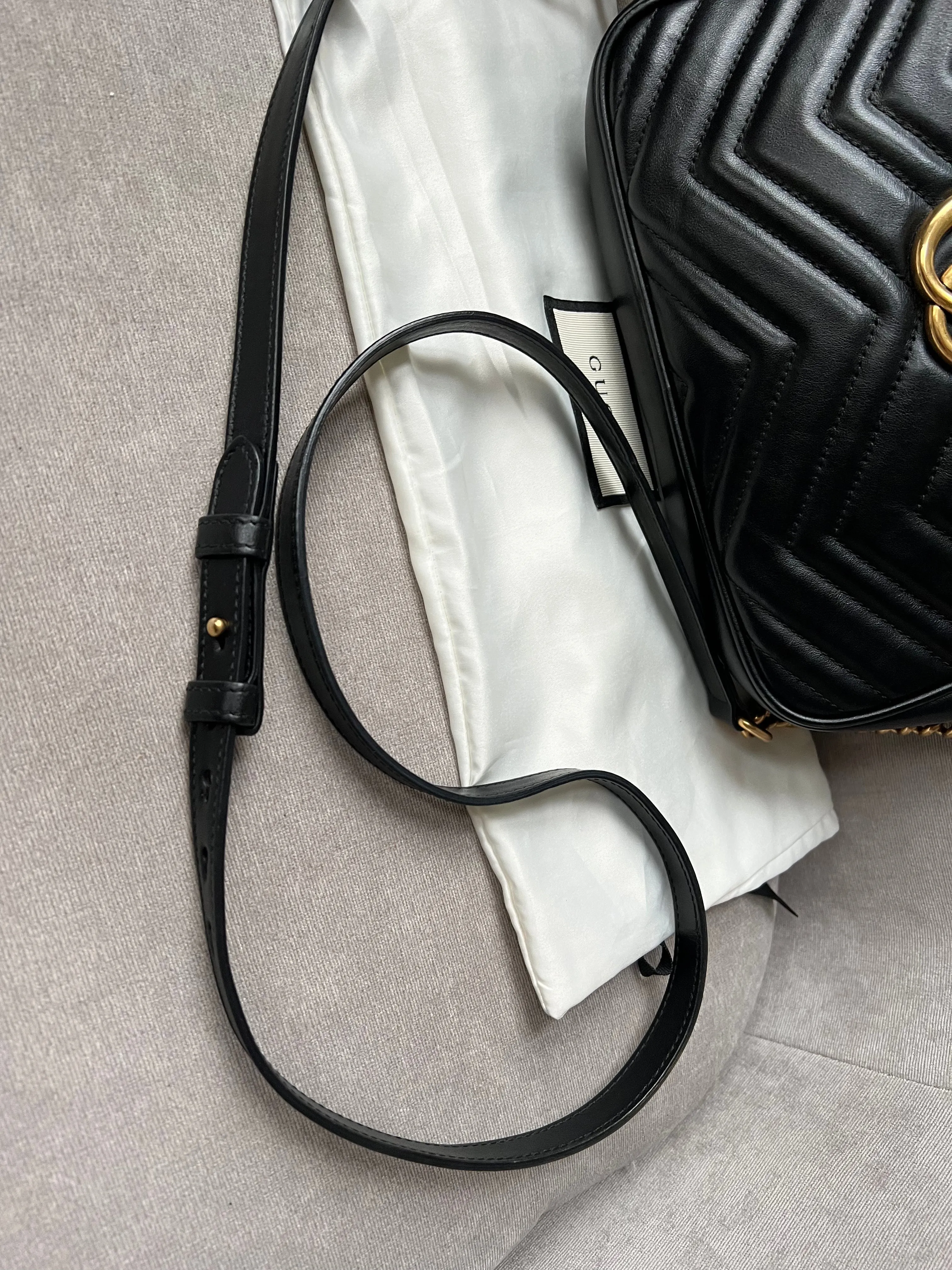 Gucci GG Black Marmont Small Shoulder Bag