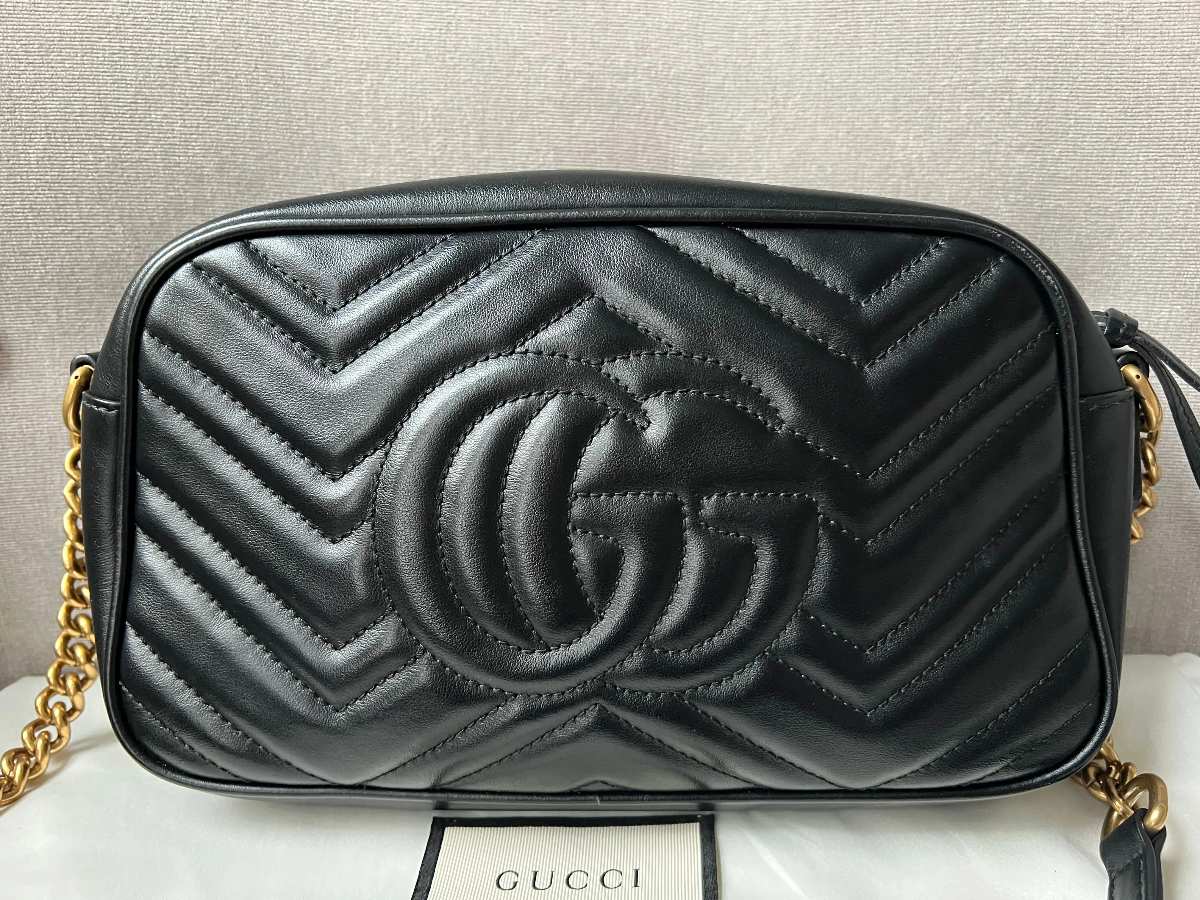 Gucci GG Black Marmont Small Shoulder Bag