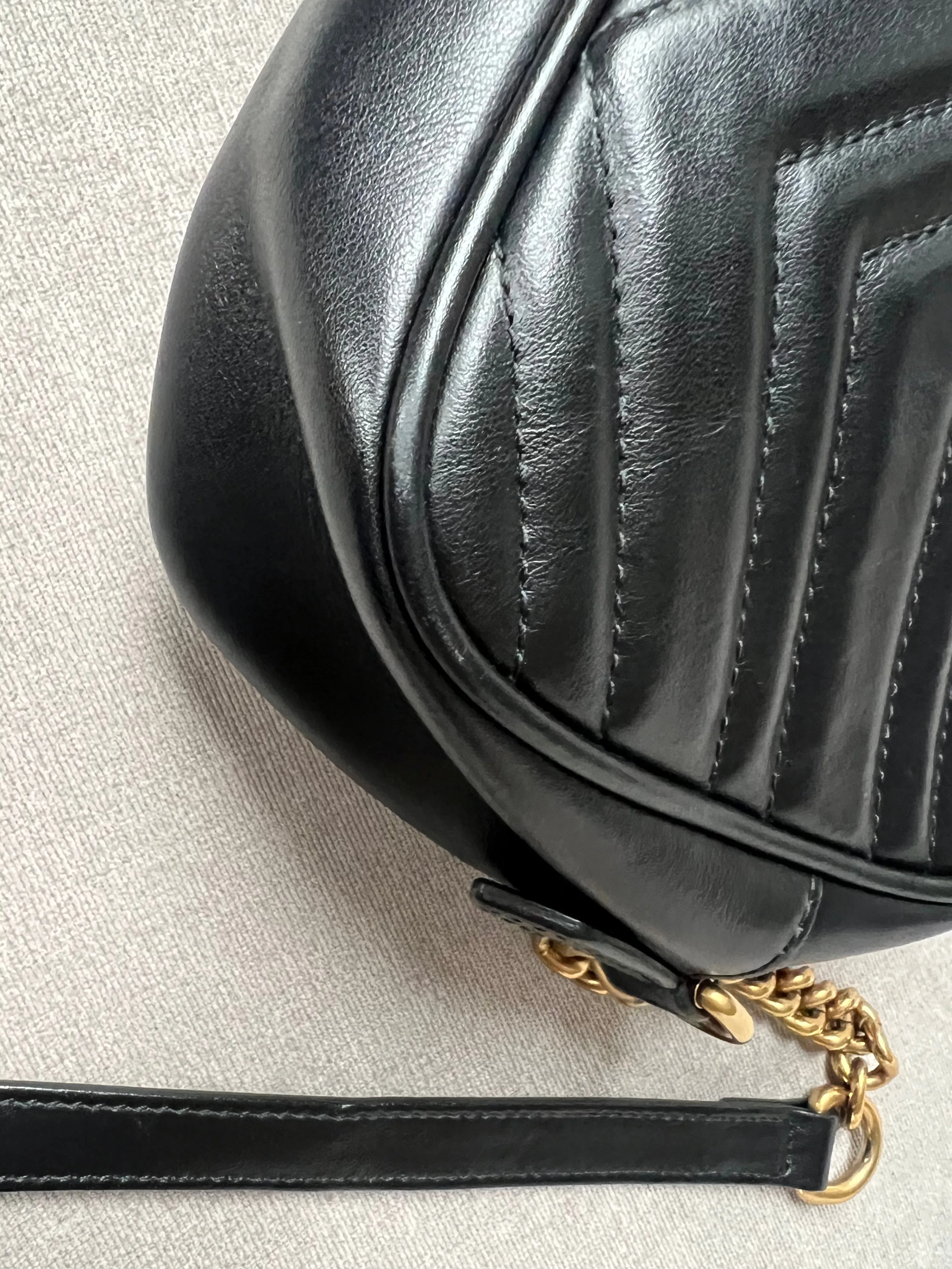 Gucci GG Black Marmont Small Shoulder Bag