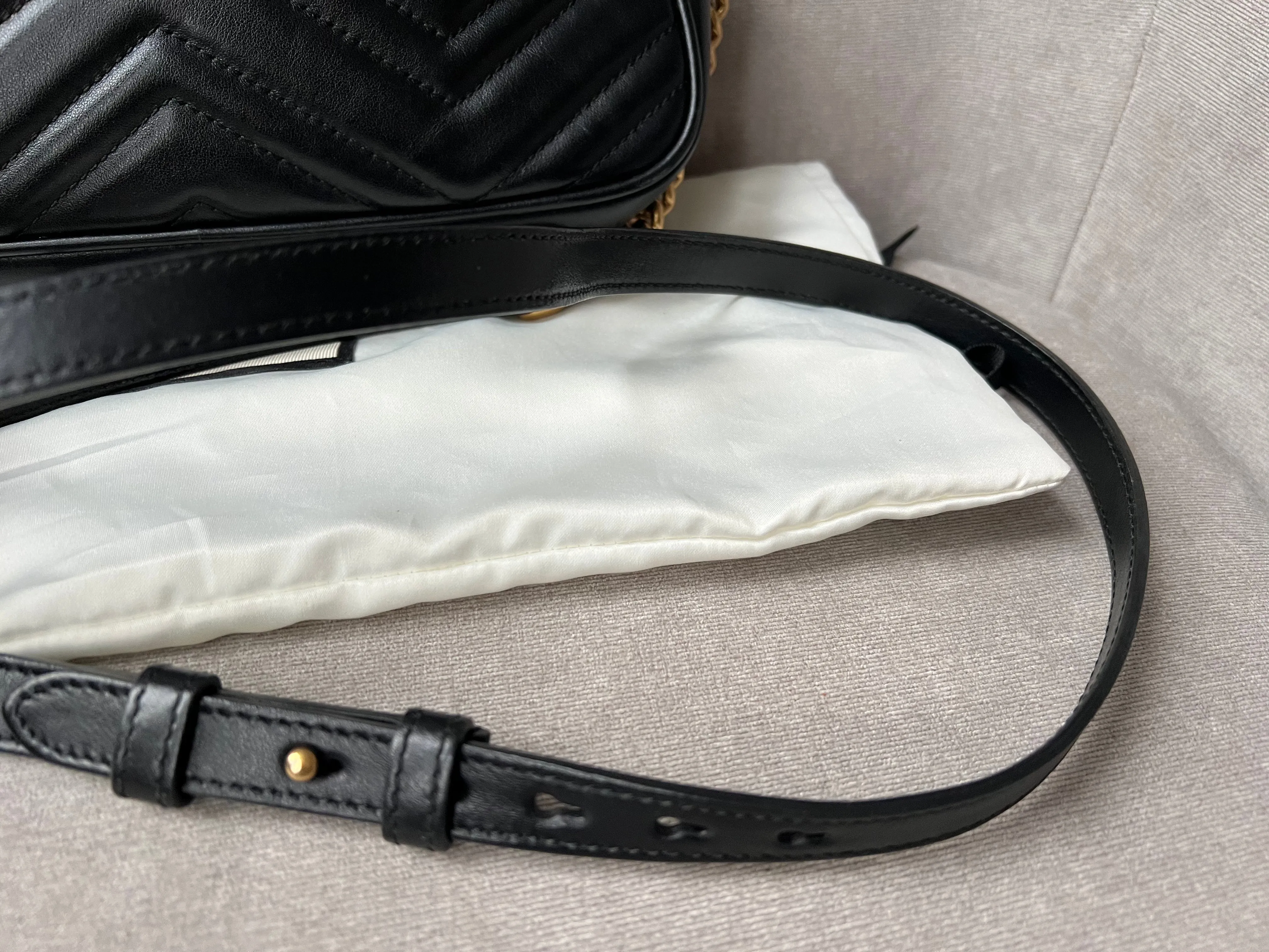 Gucci GG Black Marmont Small Shoulder Bag