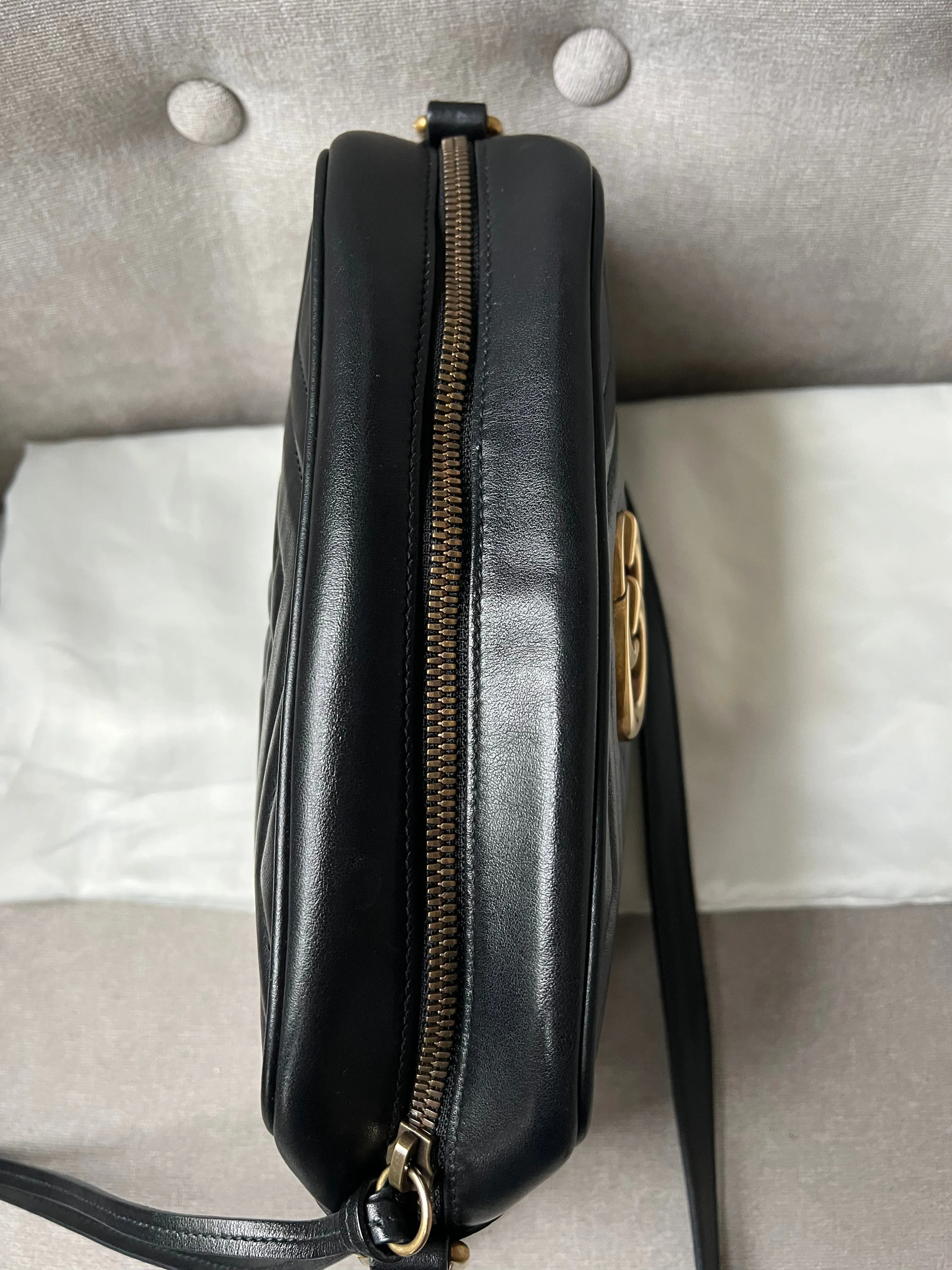 Gucci GG Black Marmont Small Shoulder Bag