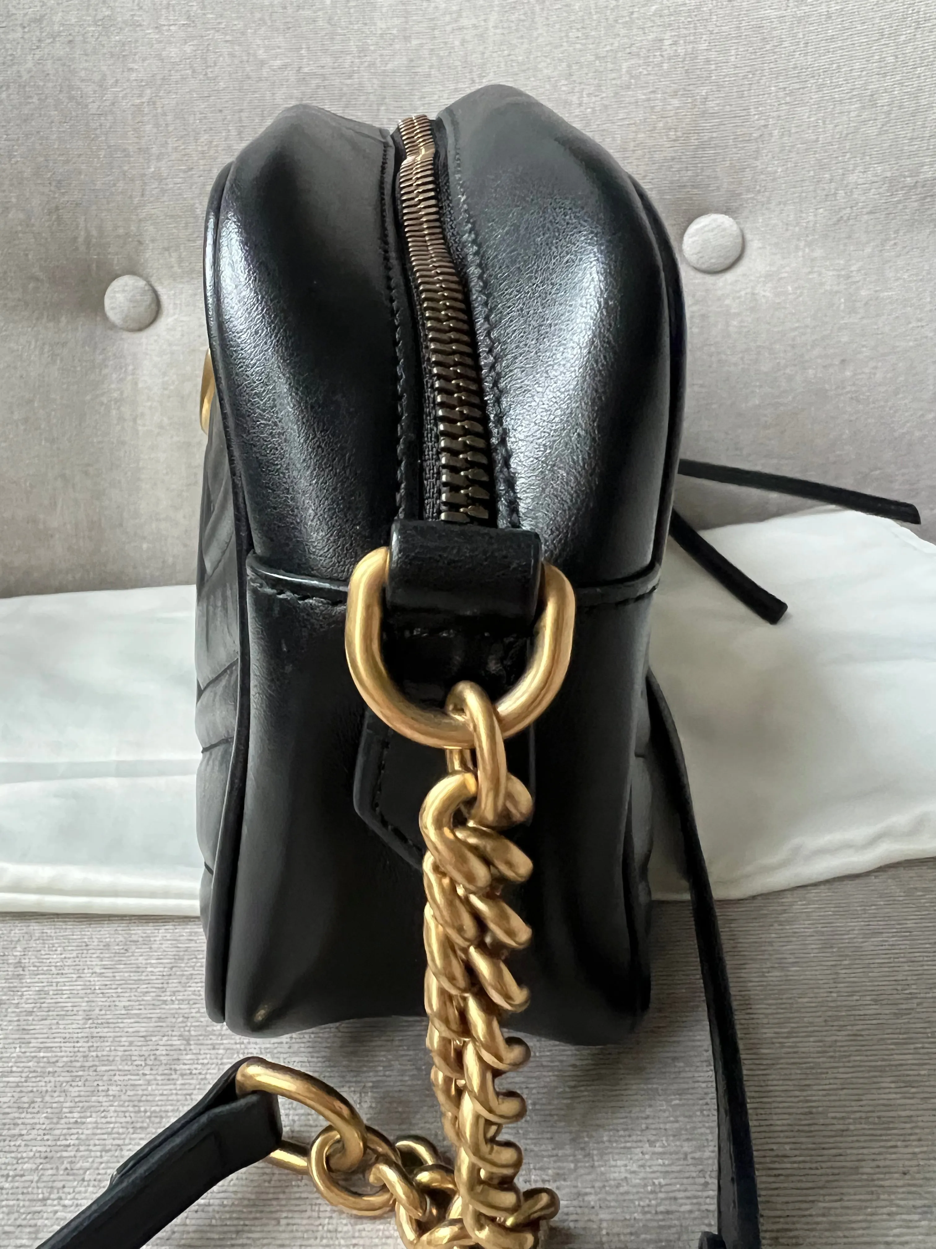 Gucci GG Black Marmont Small Shoulder Bag