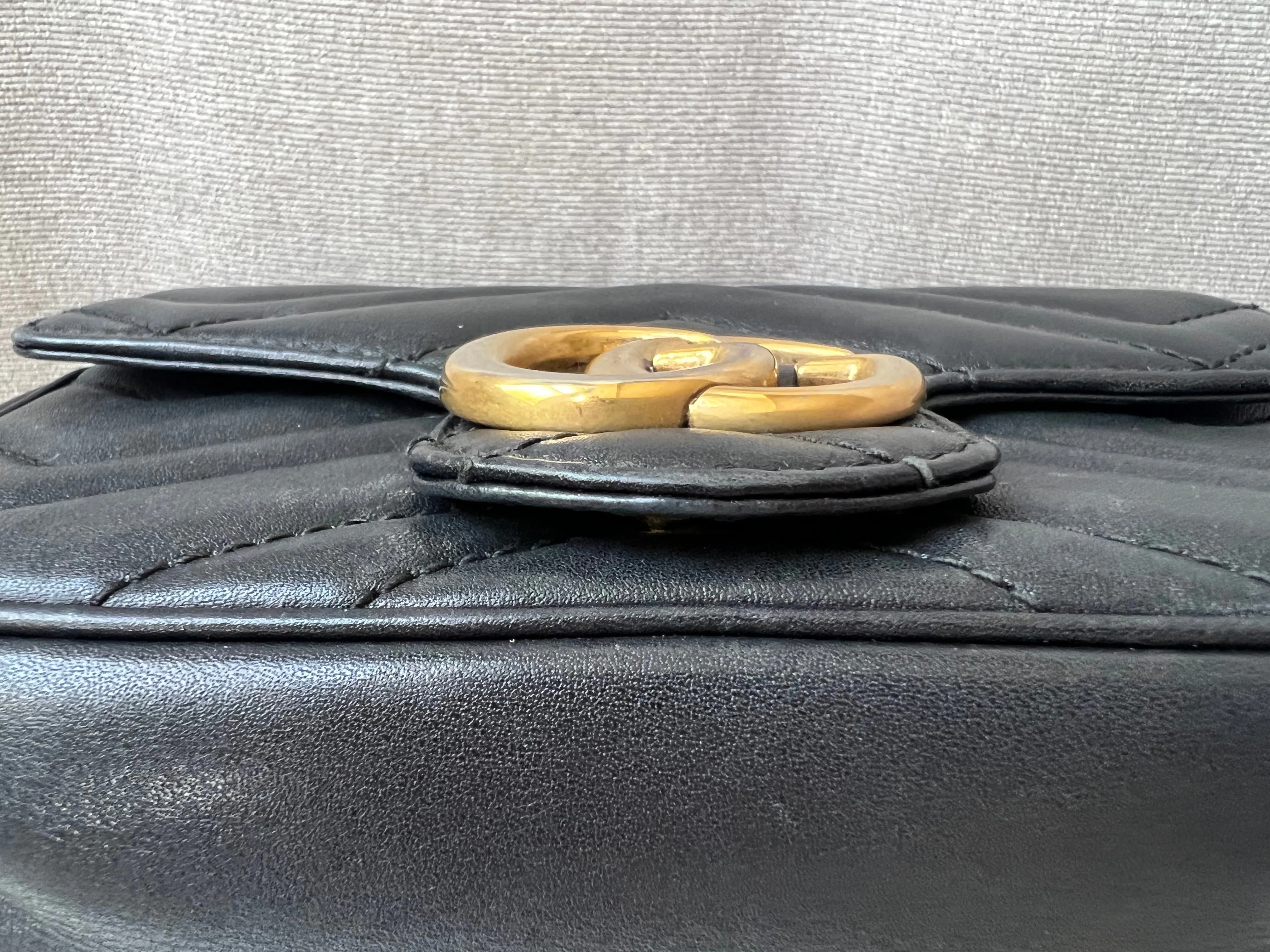Gucci GG Black Marmont Super Mini Shoulder Bag