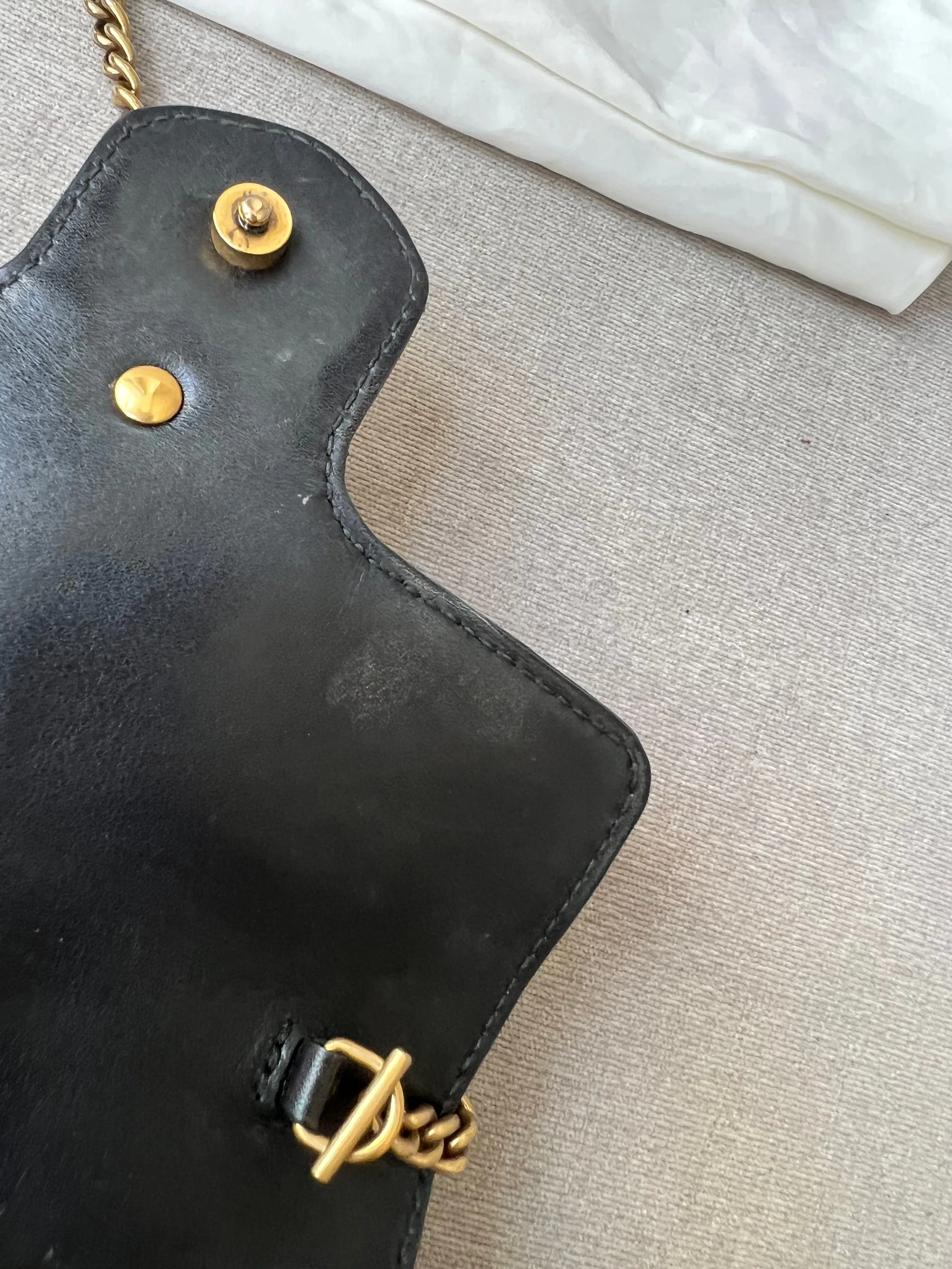 Gucci GG Black Marmont Super Mini Shoulder Bag