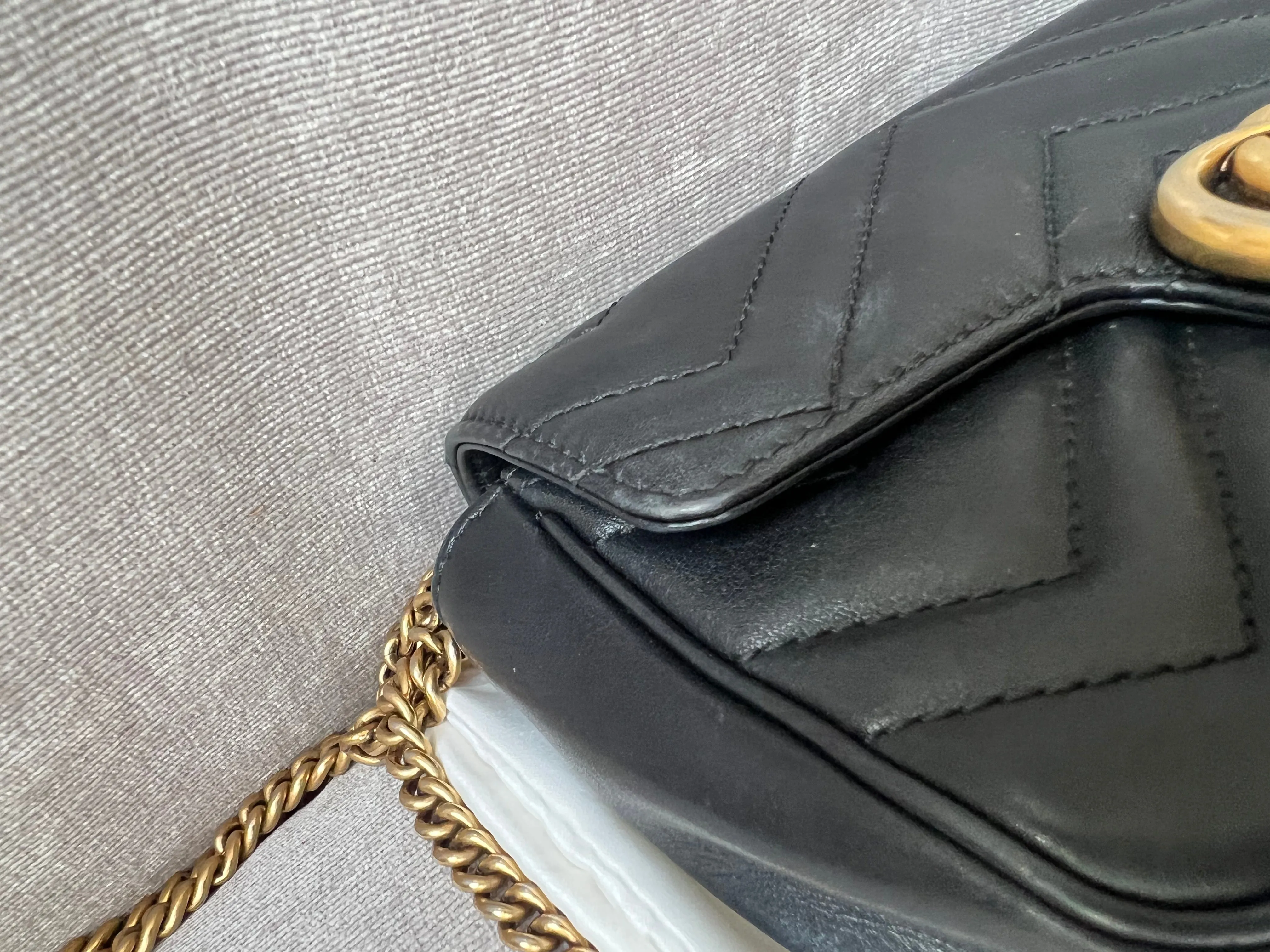 Gucci GG Black Marmont Super Mini Shoulder Bag