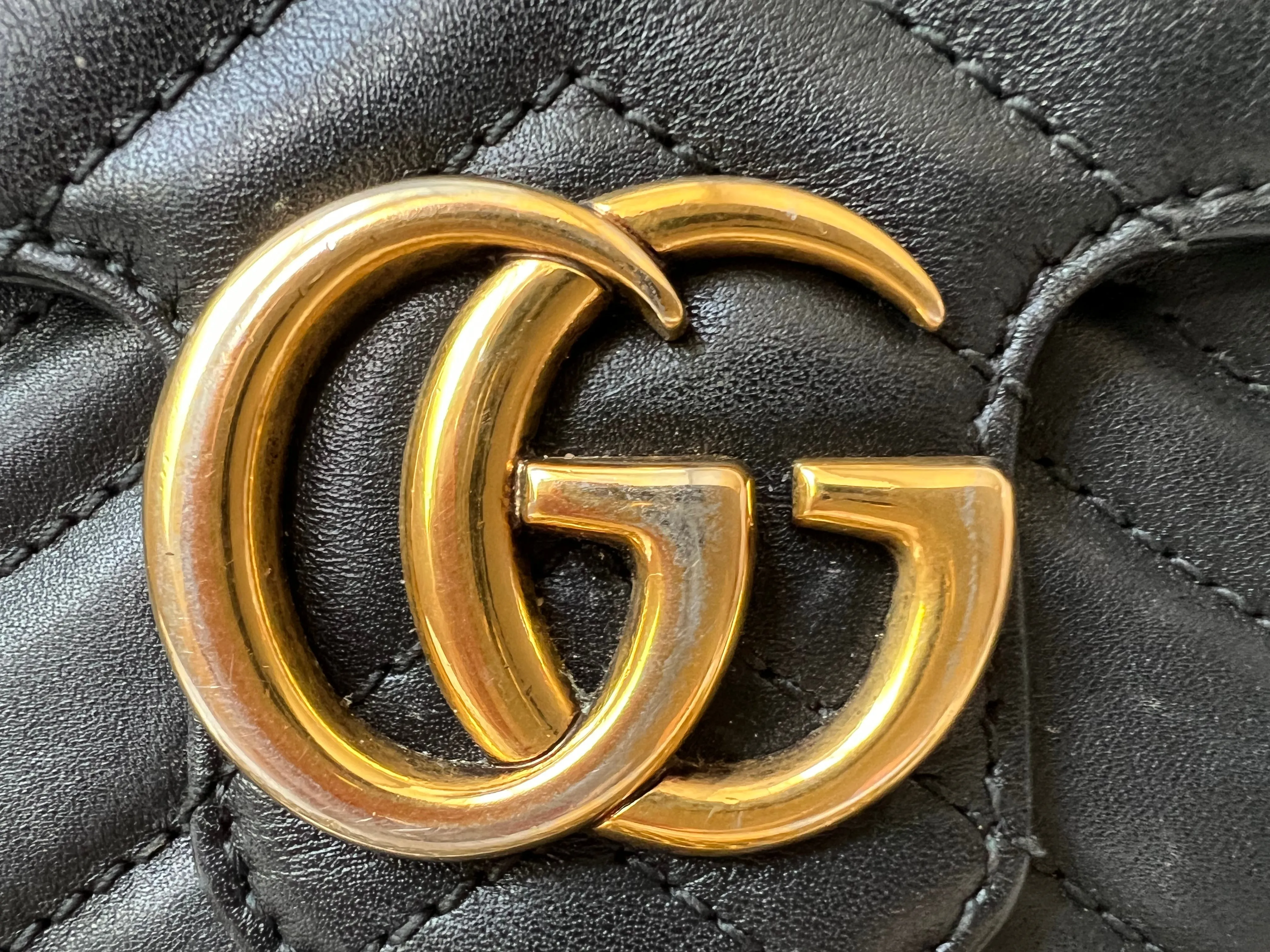 Gucci GG Black Marmont Super Mini Shoulder Bag