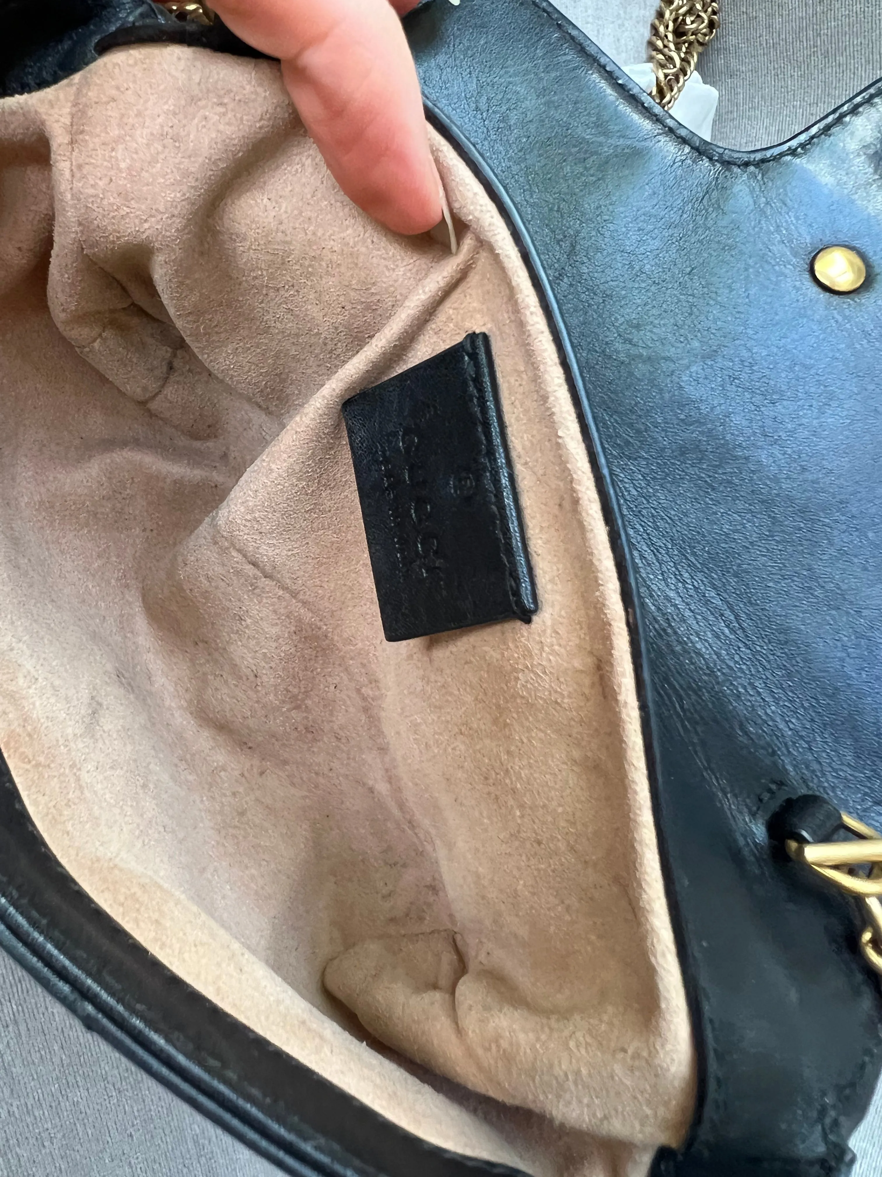 Gucci GG Black Marmont Super Mini Shoulder Bag