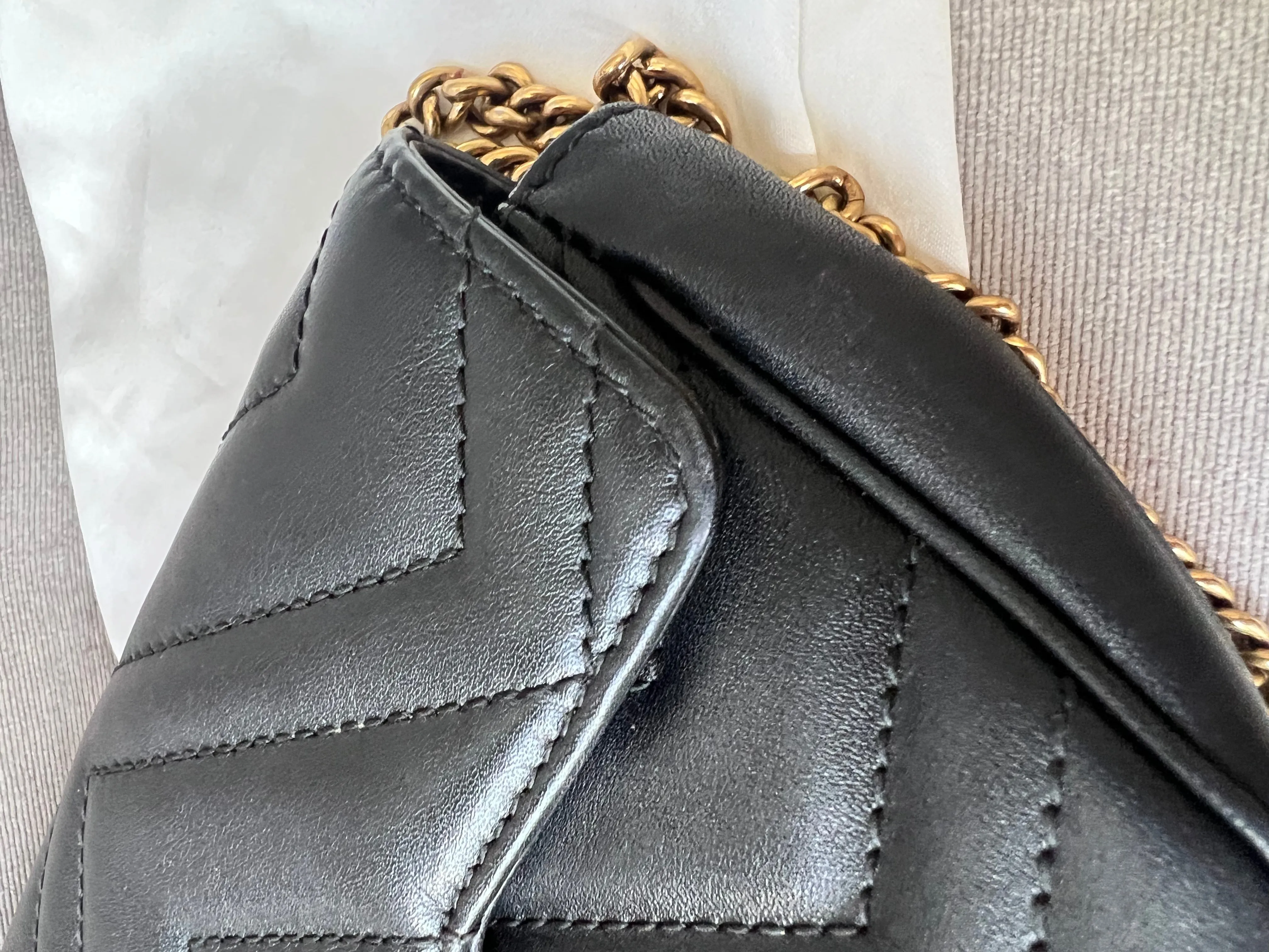 Gucci GG Black Marmont Super Mini Shoulder Bag