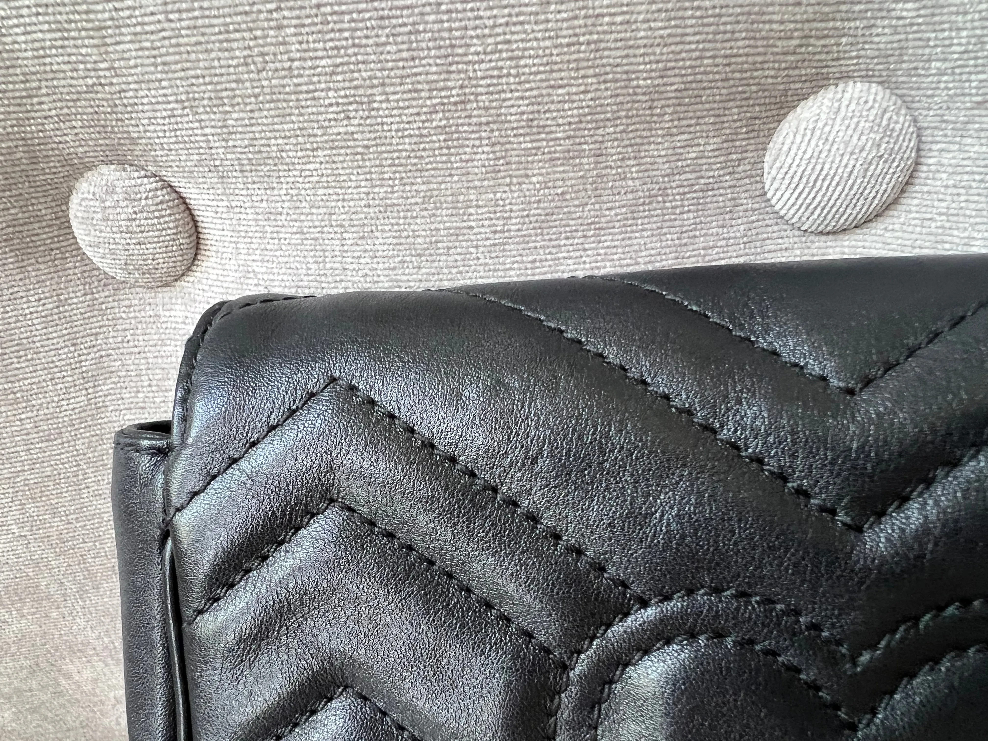 Gucci GG Black Marmont Super Mini Shoulder Bag