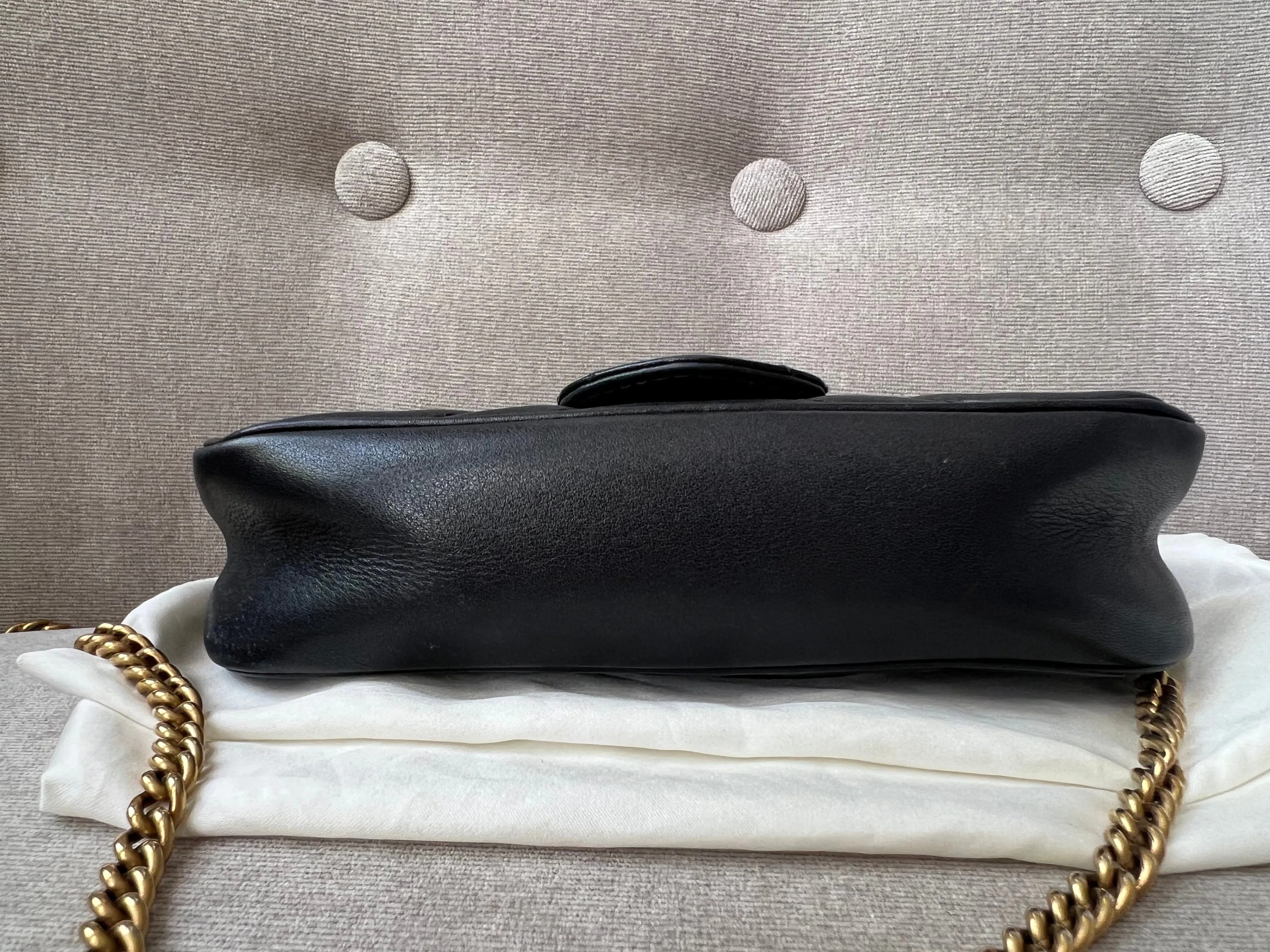 Gucci GG Black Marmont Super Mini Shoulder Bag