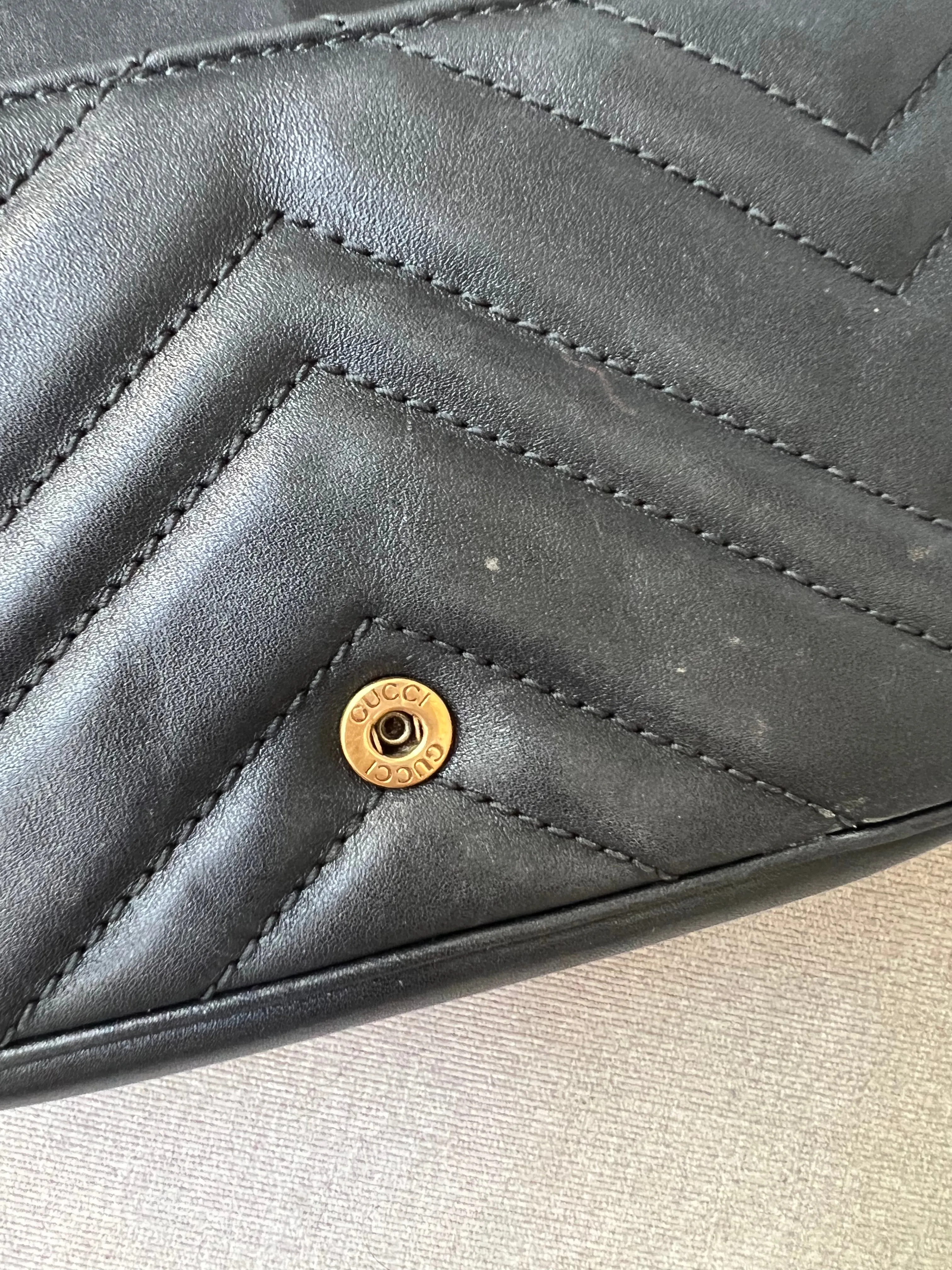 Gucci GG Black Marmont Super Mini Shoulder Bag