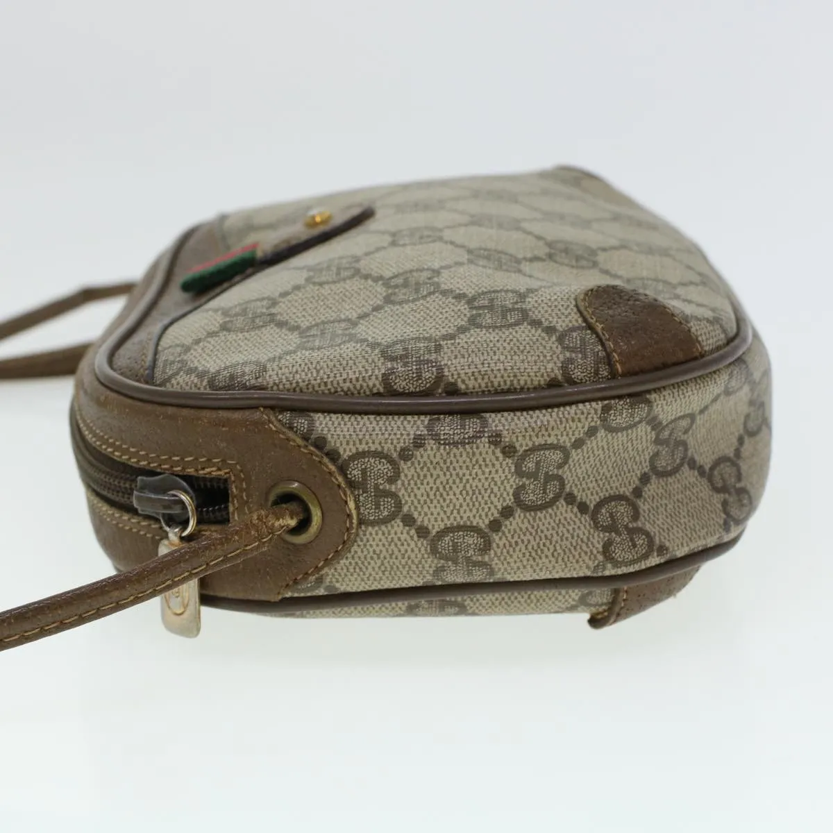 GUCCI GG Canvas Web Sherry Line Shoulder Bag Beige Red 89.02.066  rd5250
